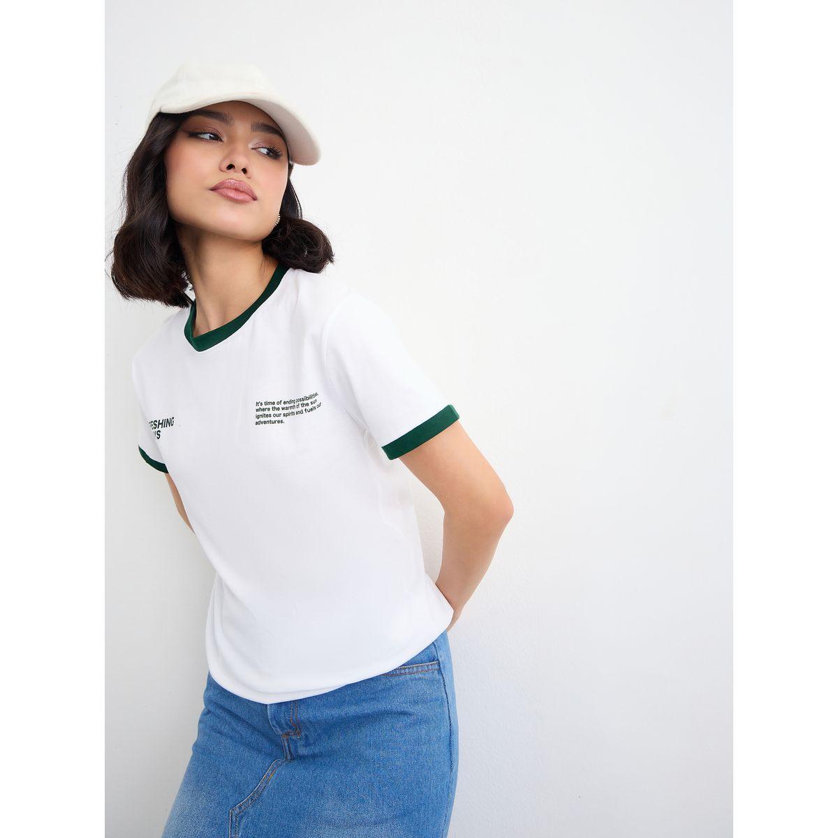 Styli Women White Slogan Print Regular Fit T-Shirt-women-clothing-tshirts-image-5