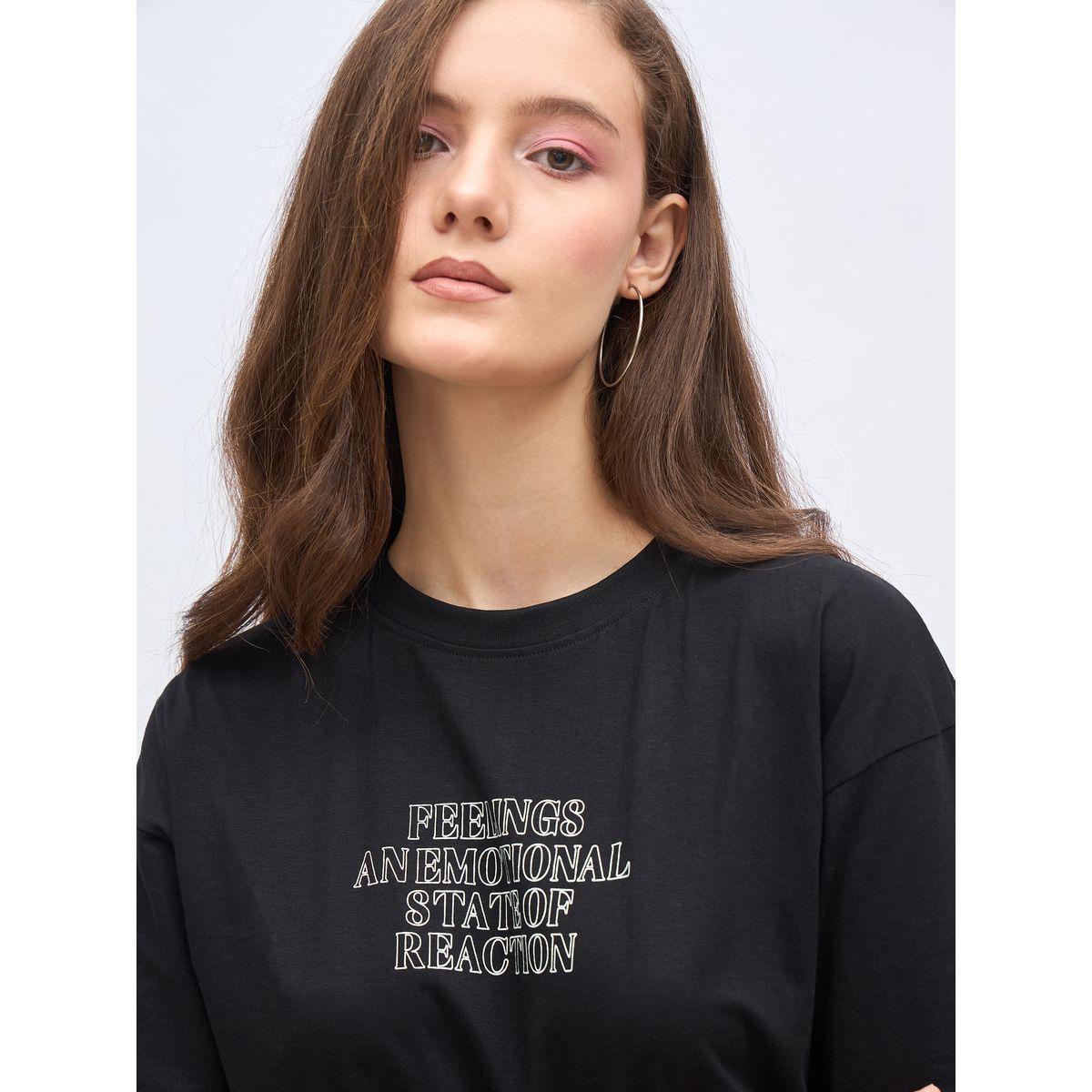 تيشيرت فضفاض بطبعة كتابة-women-clothing-tshirts-image-4