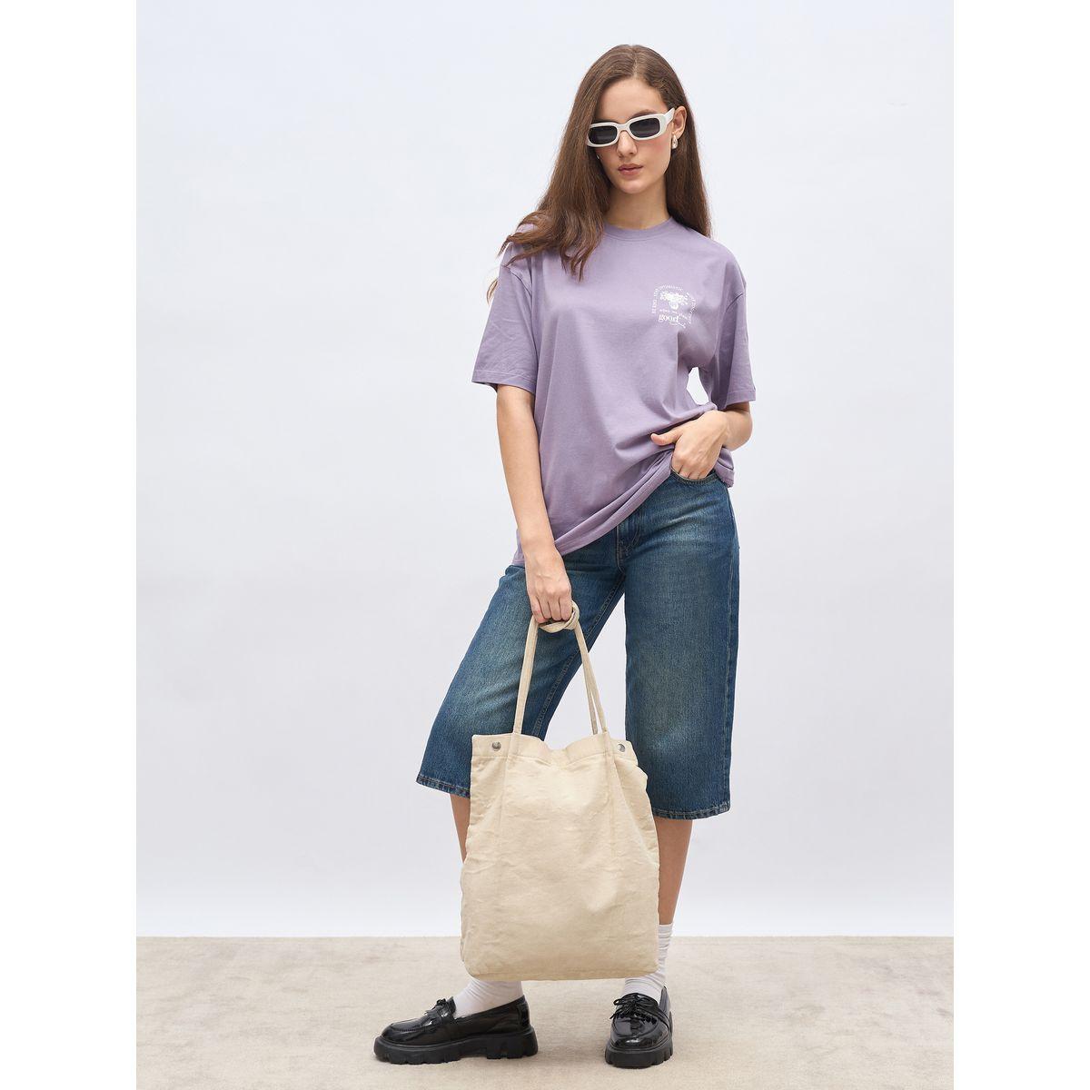تيشيرت فضفاض مُطبع بياقة دائرية-women-clothing-tshirts-image-1