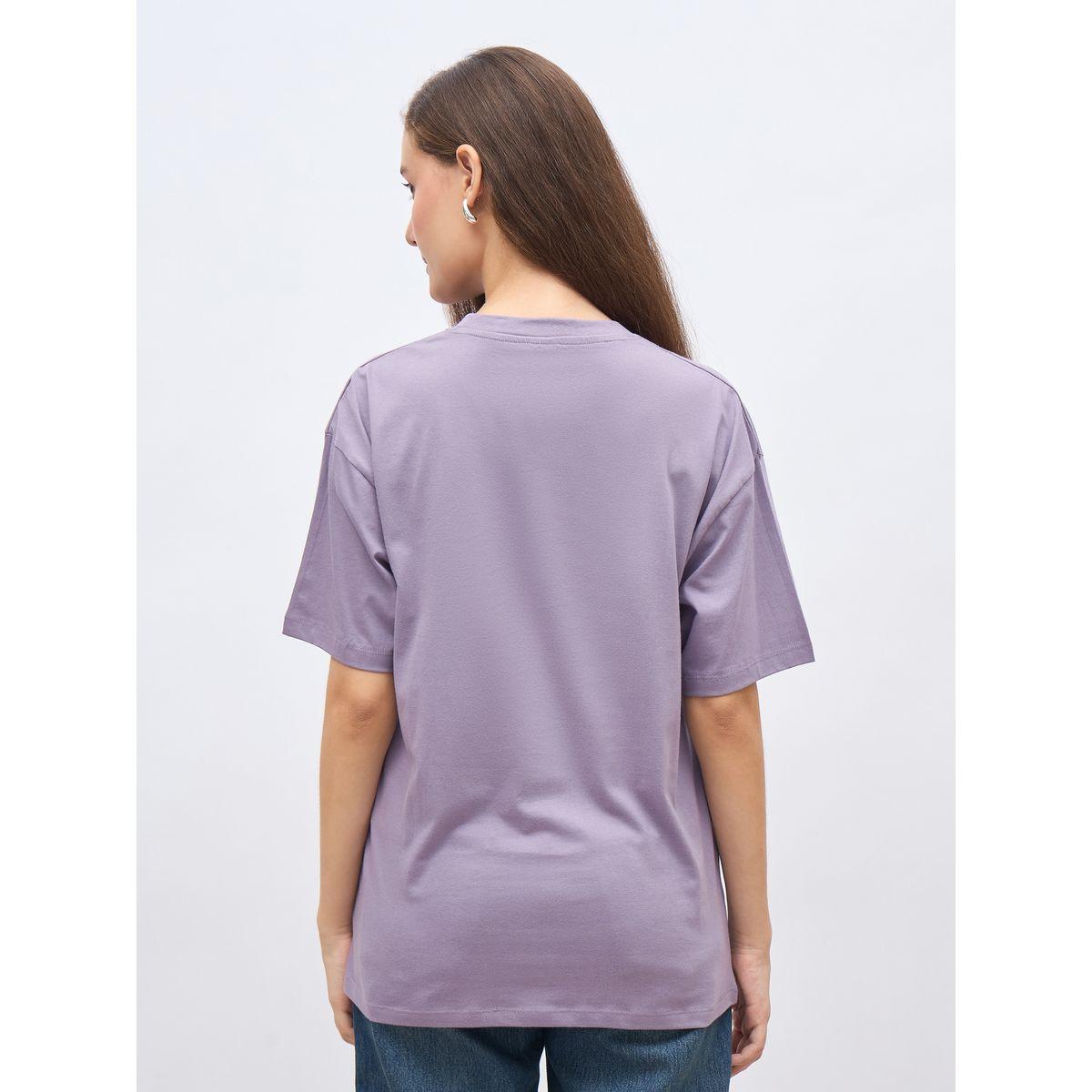 تيشيرت فضفاض مُطبع بياقة دائرية-women-clothing-tshirts-image-5