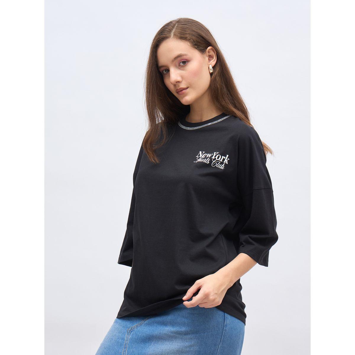 Styli Back Graphic Print Oversized Longline T-Shirt-women-clothing-tshirts-image-3