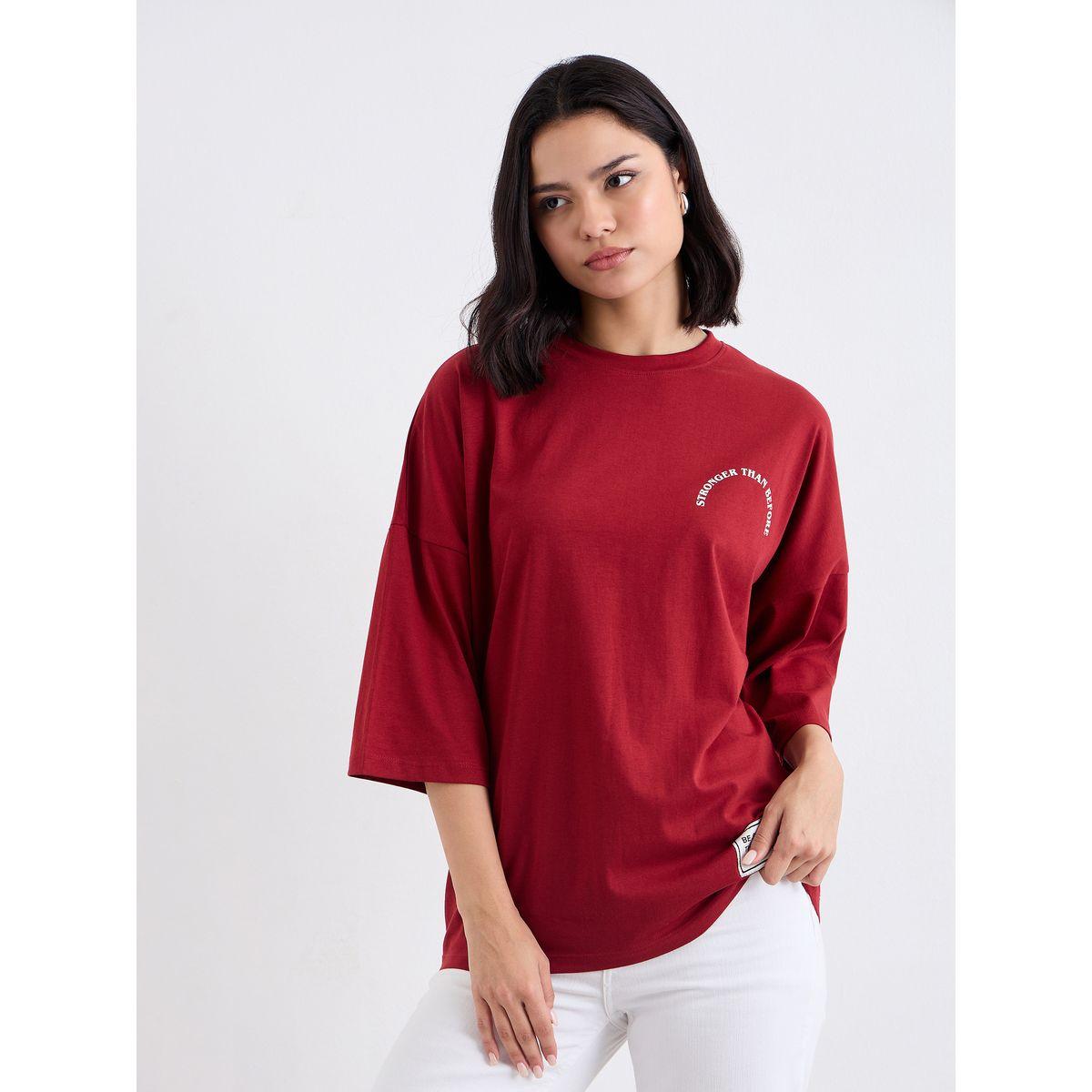 Styli Slogan Print Oversized T-Shirt-women-clothing-tshirts-image-2
