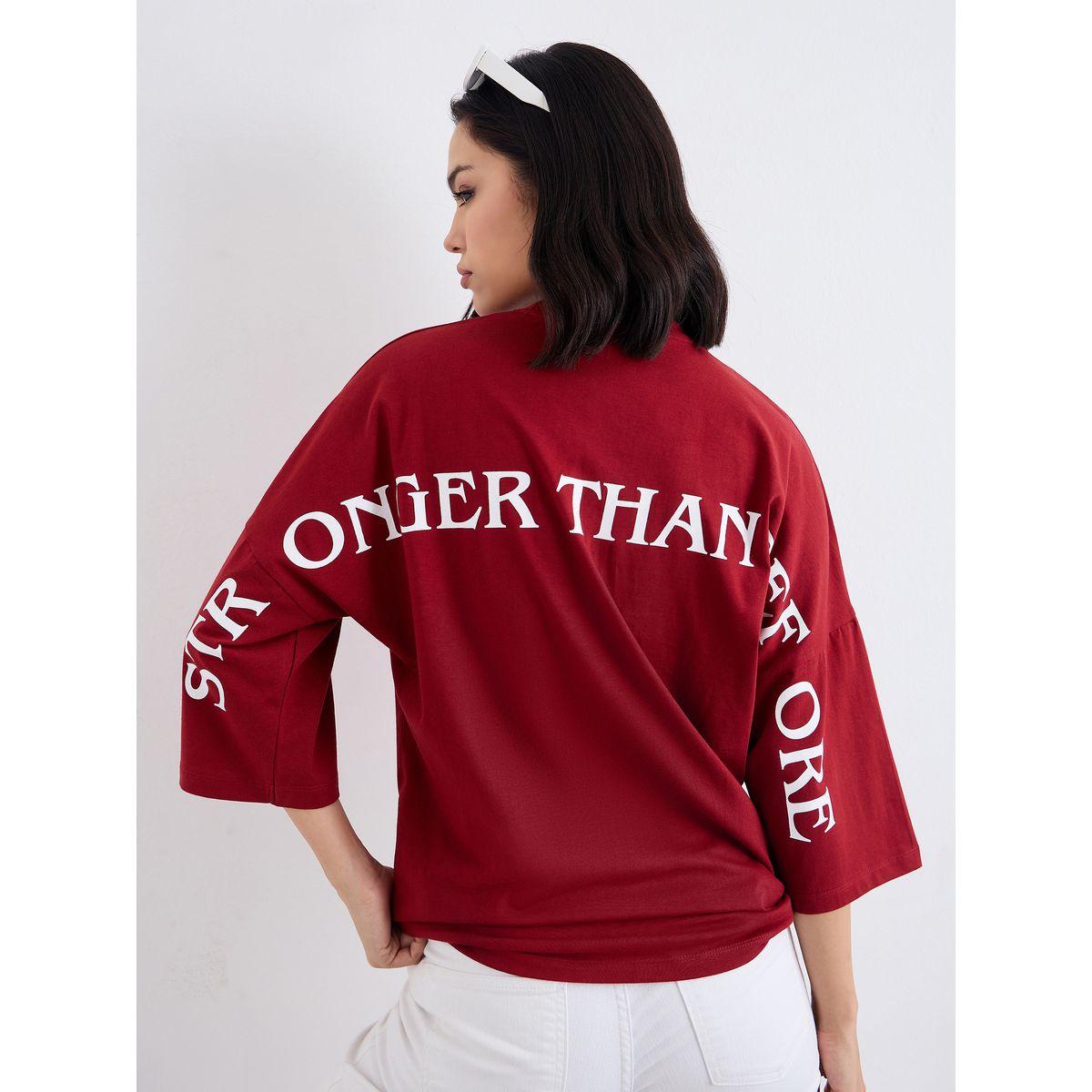 Styli Slogan Print Oversized T-Shirt-women-clothing-tshirts-image-5