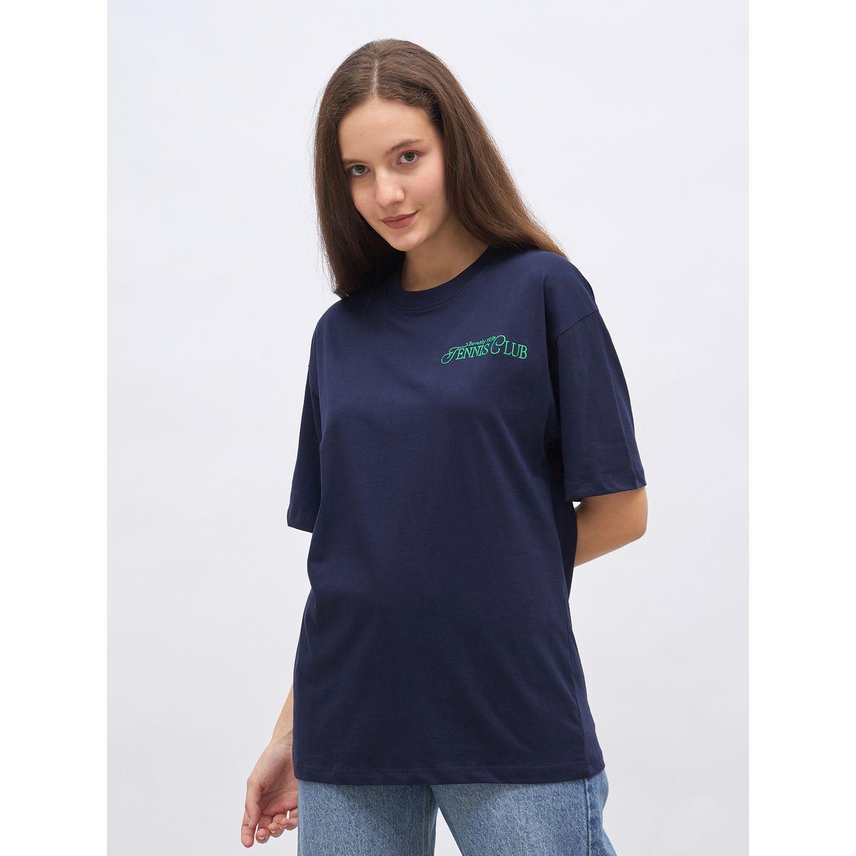 Styli Embroidered Detail Oversized Longline T-Shirt-women-clothing-tshirts-image-2