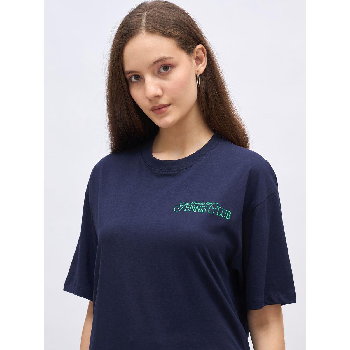 Styli Embroidered Detail Oversized Longline T-Shirt-women-clothing-tshirts-image-4