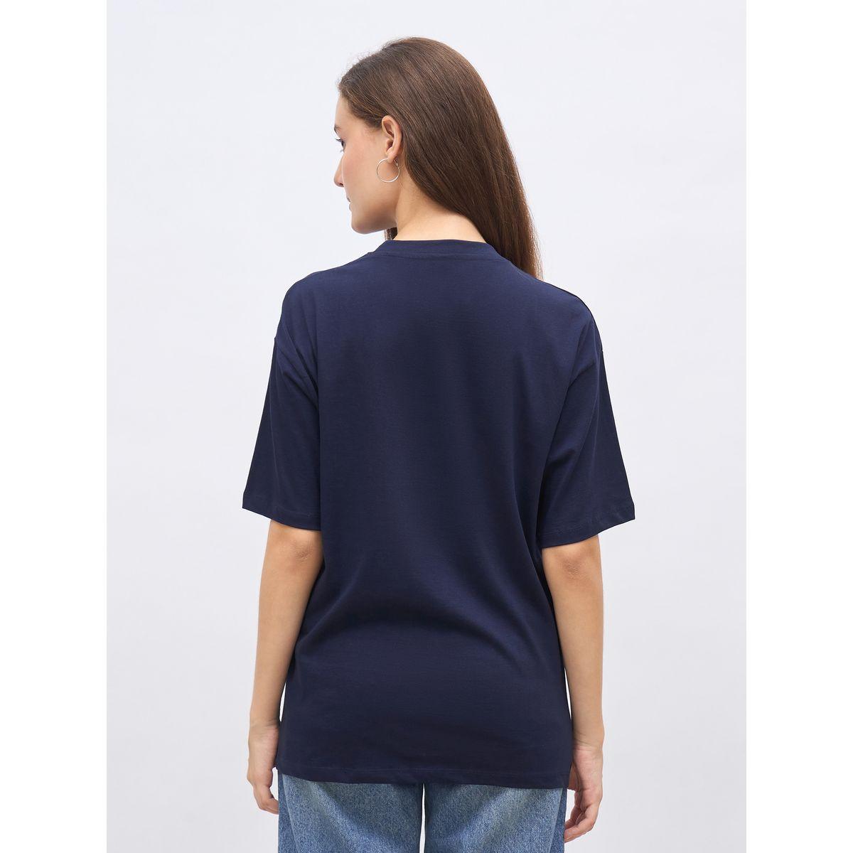 Styli Embroidered Detail Oversized Longline T-Shirt-women-clothing-tshirts-image-5