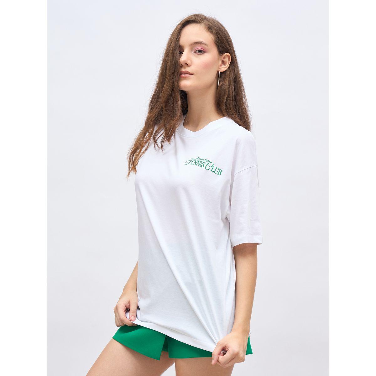 تيشيرت طويل فضفاض بتفاصيل مُطرزة-women-clothing-tshirts-image-3