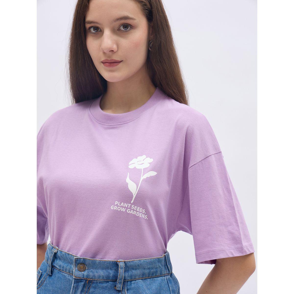 Styli Round Neck Oversized T-Shirt with Dropped Shoulder-women-clothing-tshirts-image-4
