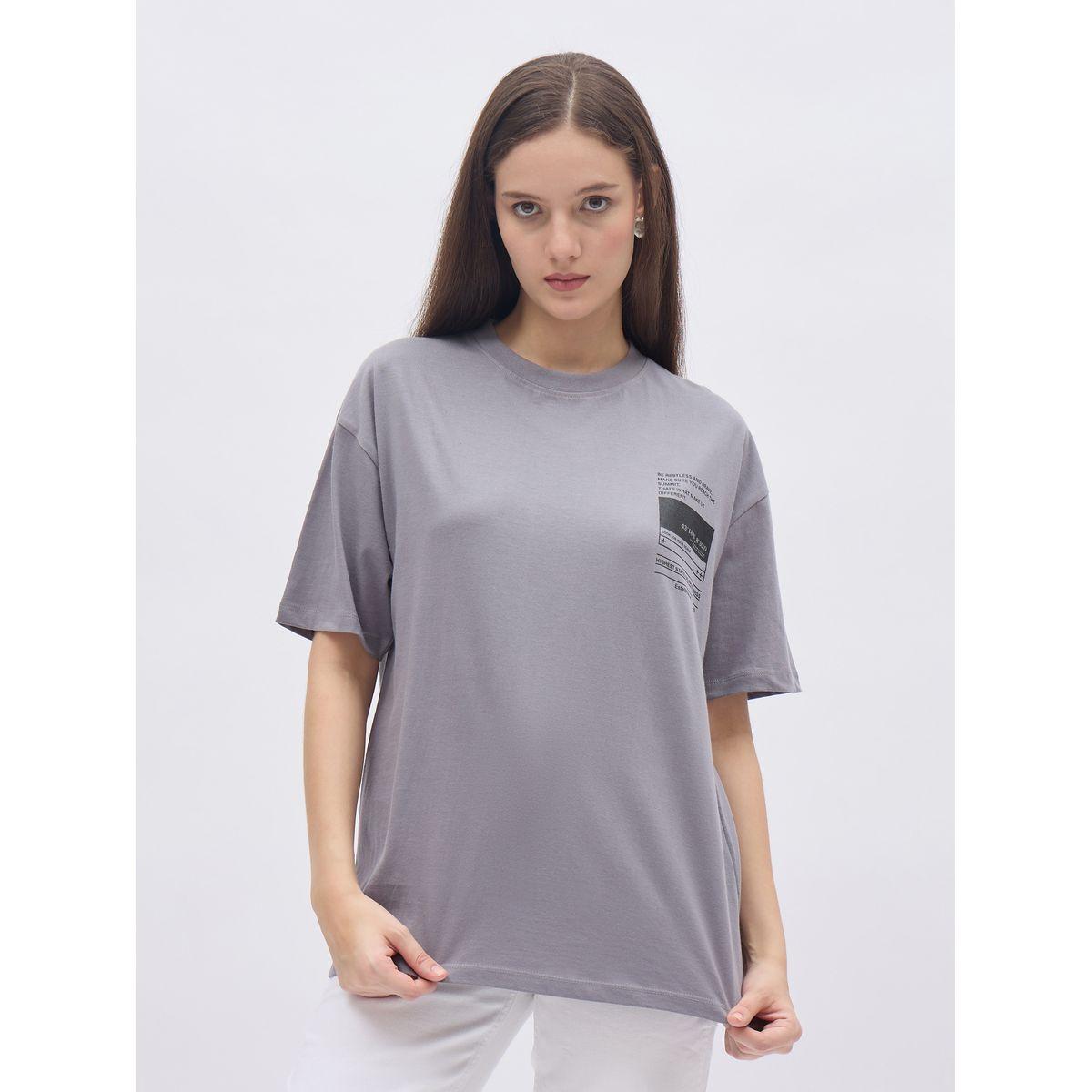 تيشيرت فضفاض بياقة دائرية وطبعات-women-clothing-tshirts-image-2