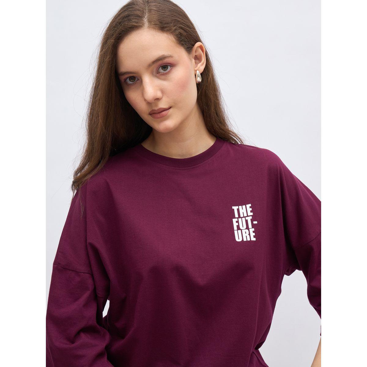Styli Back Slogan Print Oversized T-Shirt-women-clothing-tshirts-image-4