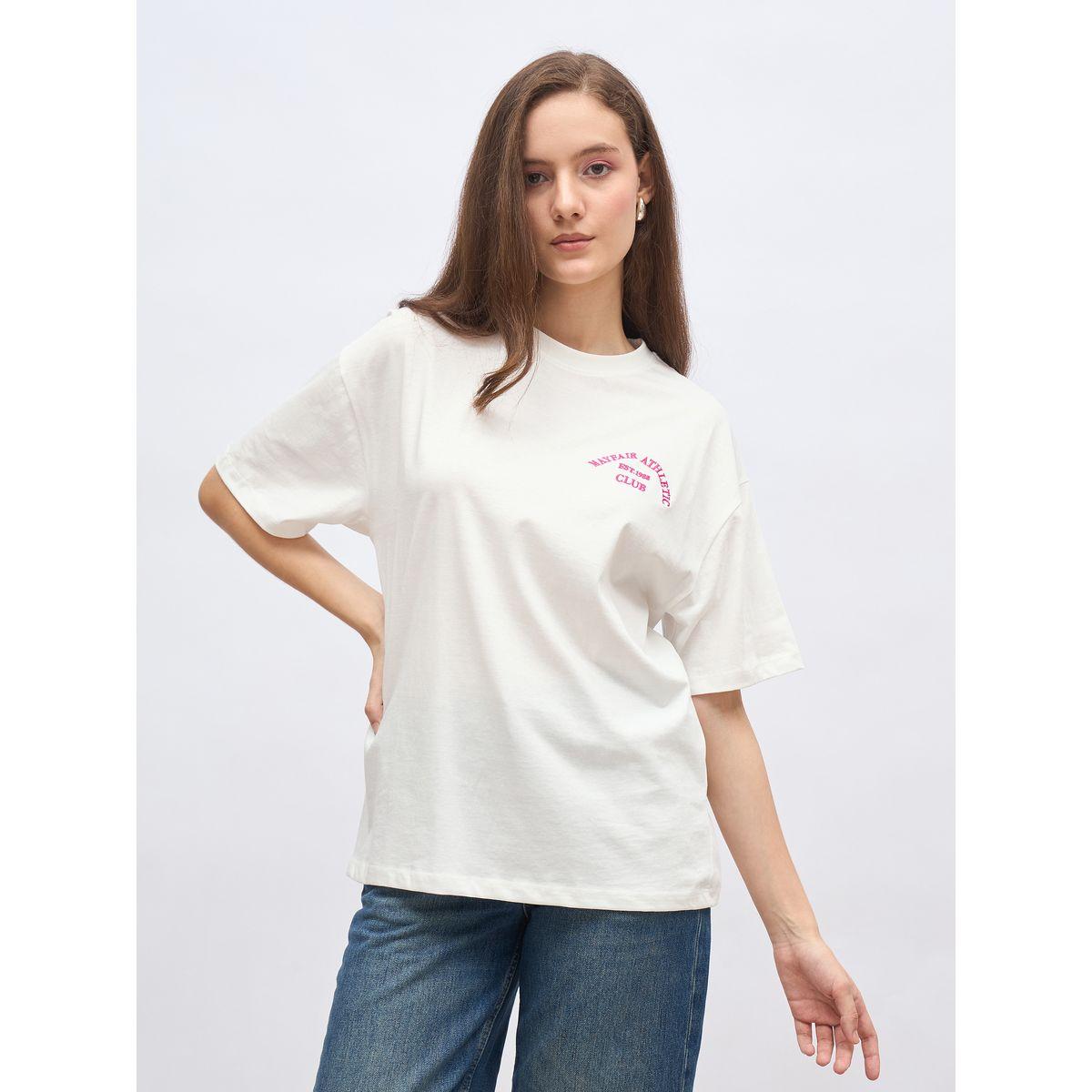 تيشيرت فضفاض بتفاصيل مُطرزة-women-clothing-tshirts-image-2