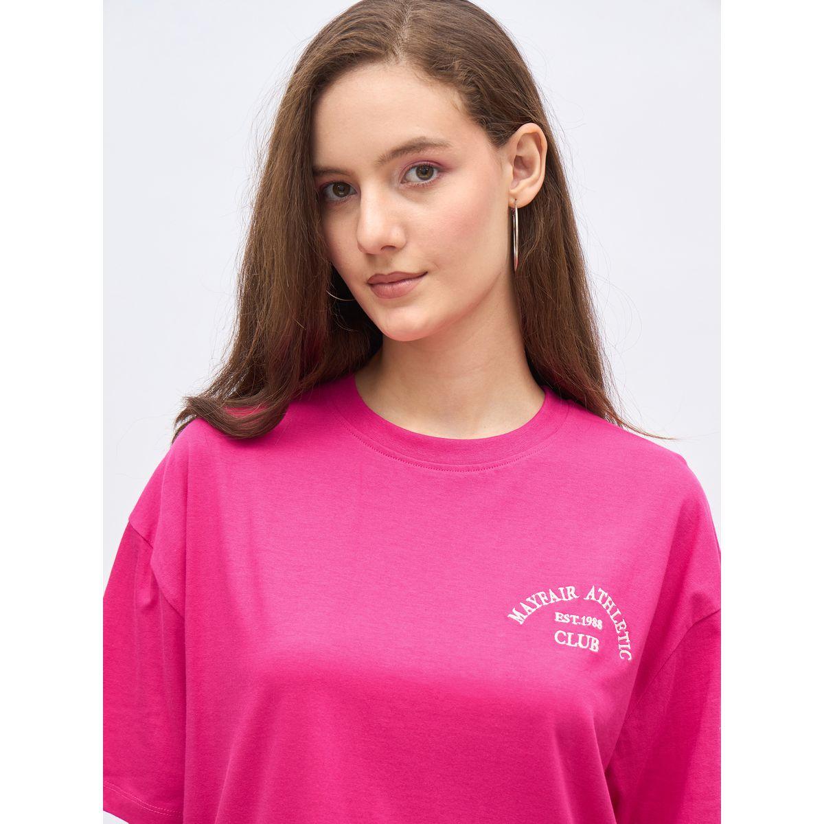 تيشيرت فضفاض بتفاصيل مُطرزة-women-clothing-tshirts-image-4