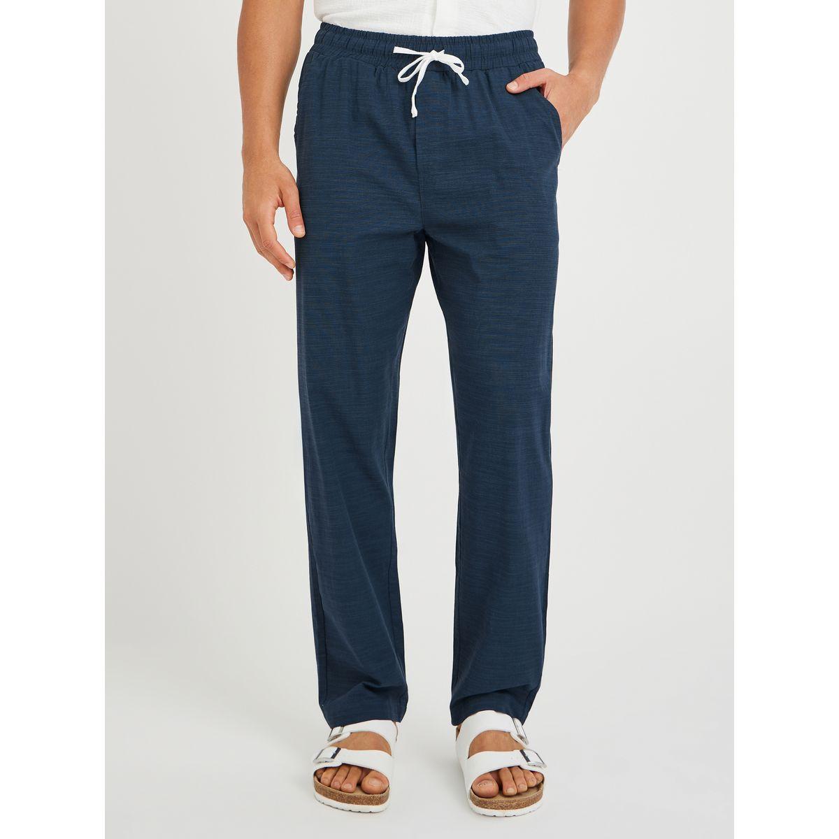 بنطال بقصة عادية ورباط خصر-men-clothing-bottoms-joggers-image-1