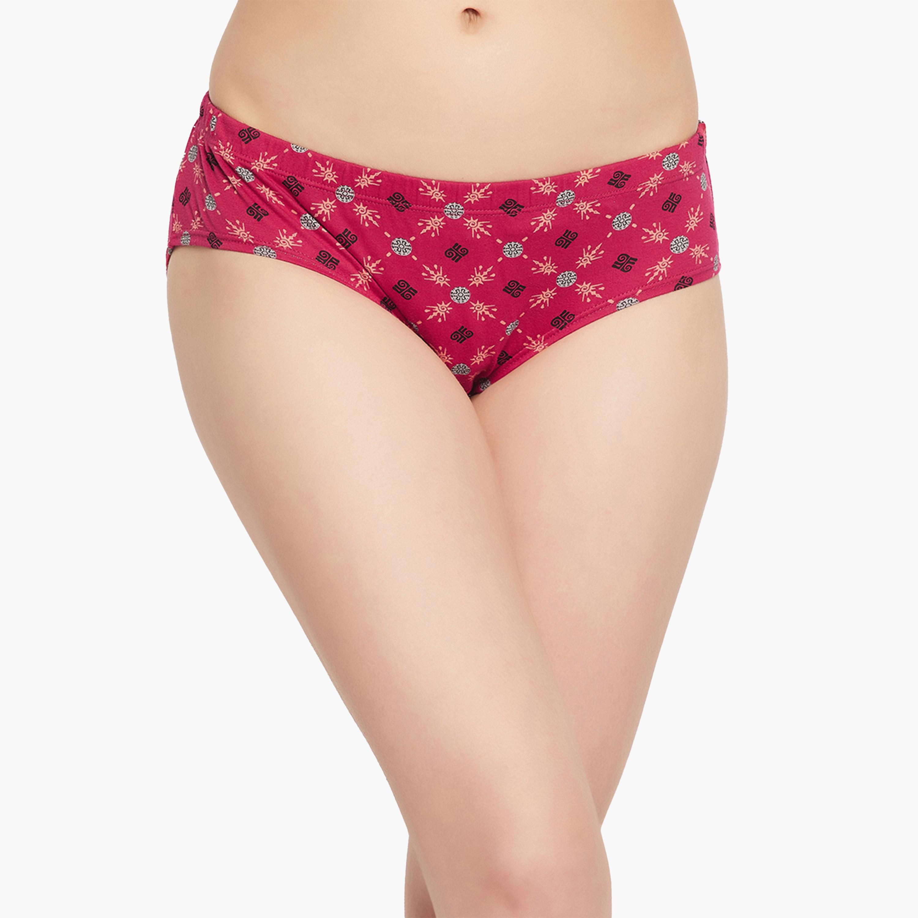كولفيا × ستايلي - طقم ملون 3 قطع - سراويل داخلية قصيرة مطبوعة بالورود متوسطة الخصر-women-clothing-lingerie-panties-image-1