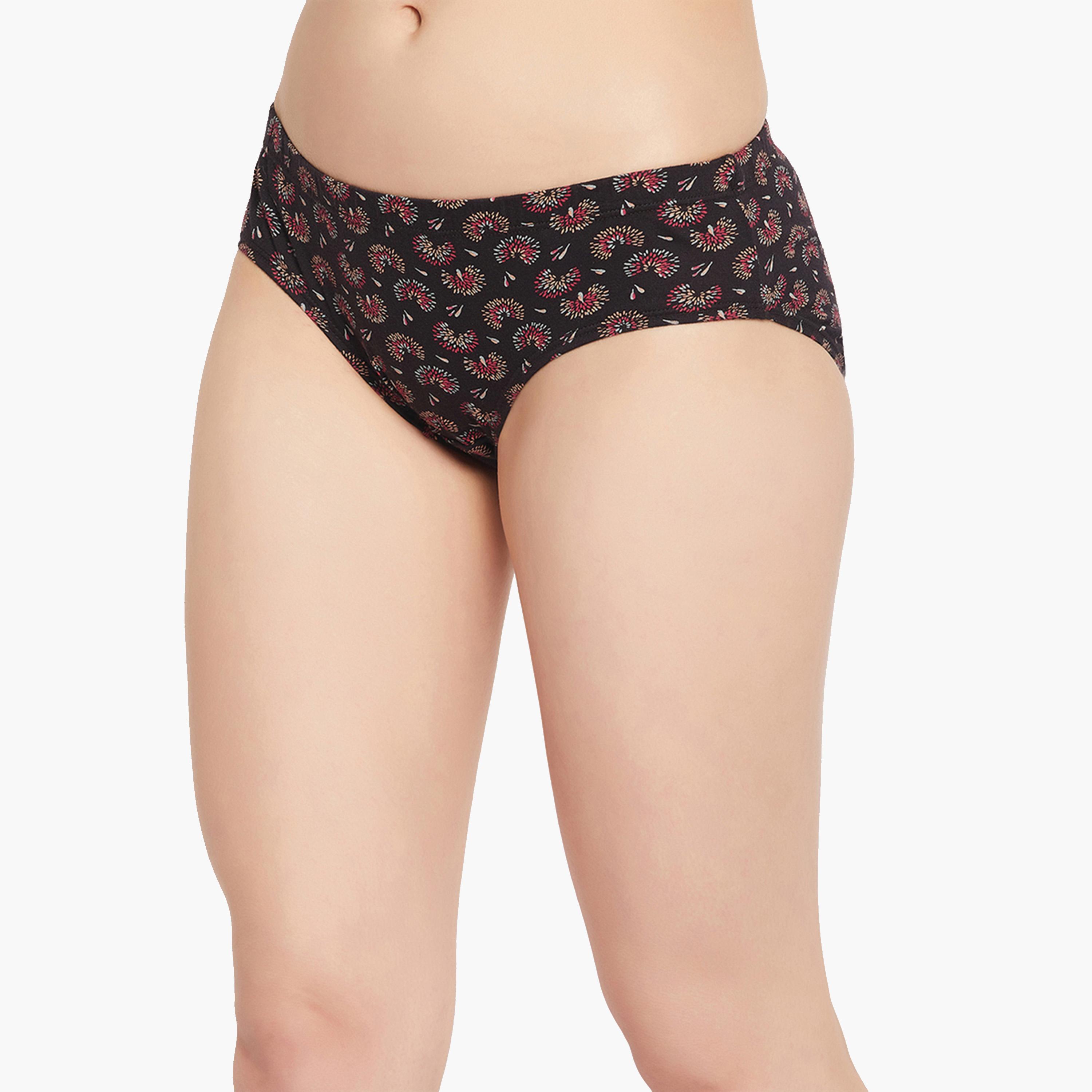 كولفيا × ستايلي - طقم ملون 3 قطع - سراويل داخلية قصيرة مطبوعة بالورود متوسطة الخصر-women-clothing-lingerie-panties-image-12
