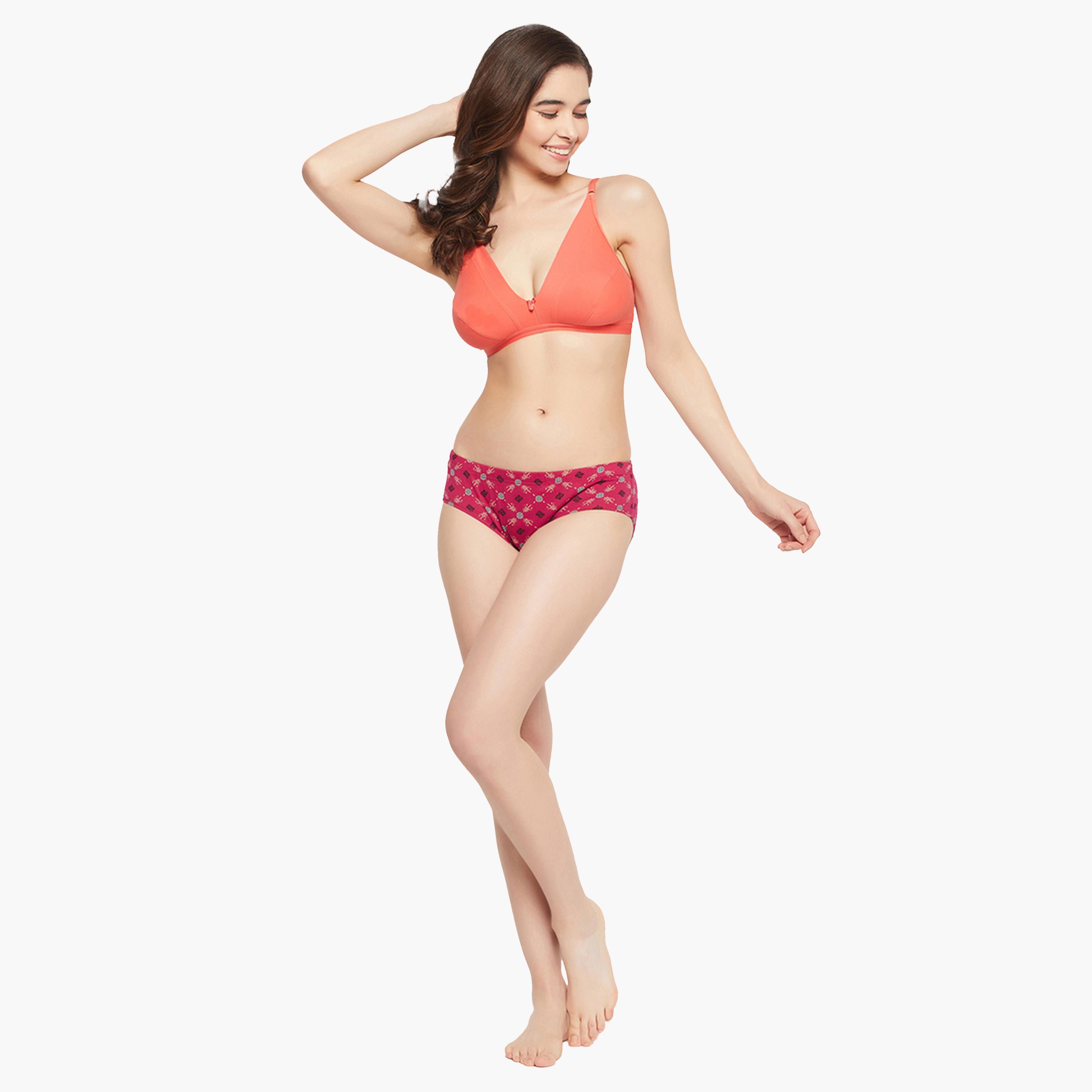 كولفيا × ستايلي - طقم ملون 3 قطع - سراويل داخلية قصيرة مطبوعة بالورود متوسطة الخصر-women-clothing-lingerie-panties-image-2
