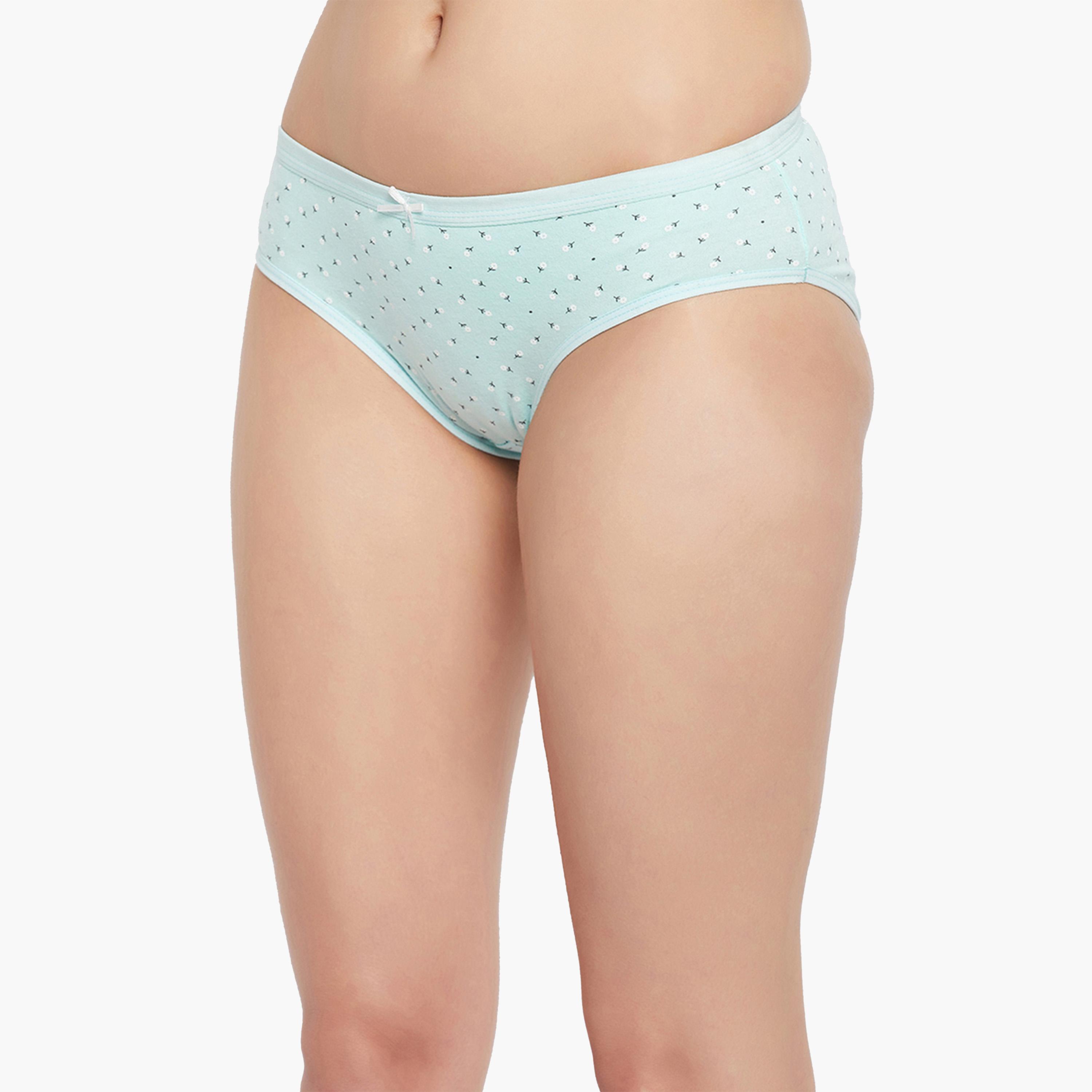 كولفيا × ستايلي - طقم 3 قطع - سروال بيكيني مطبوع بأزهار منخفض الخصر-women-clothing-lingerie-panties-image-12