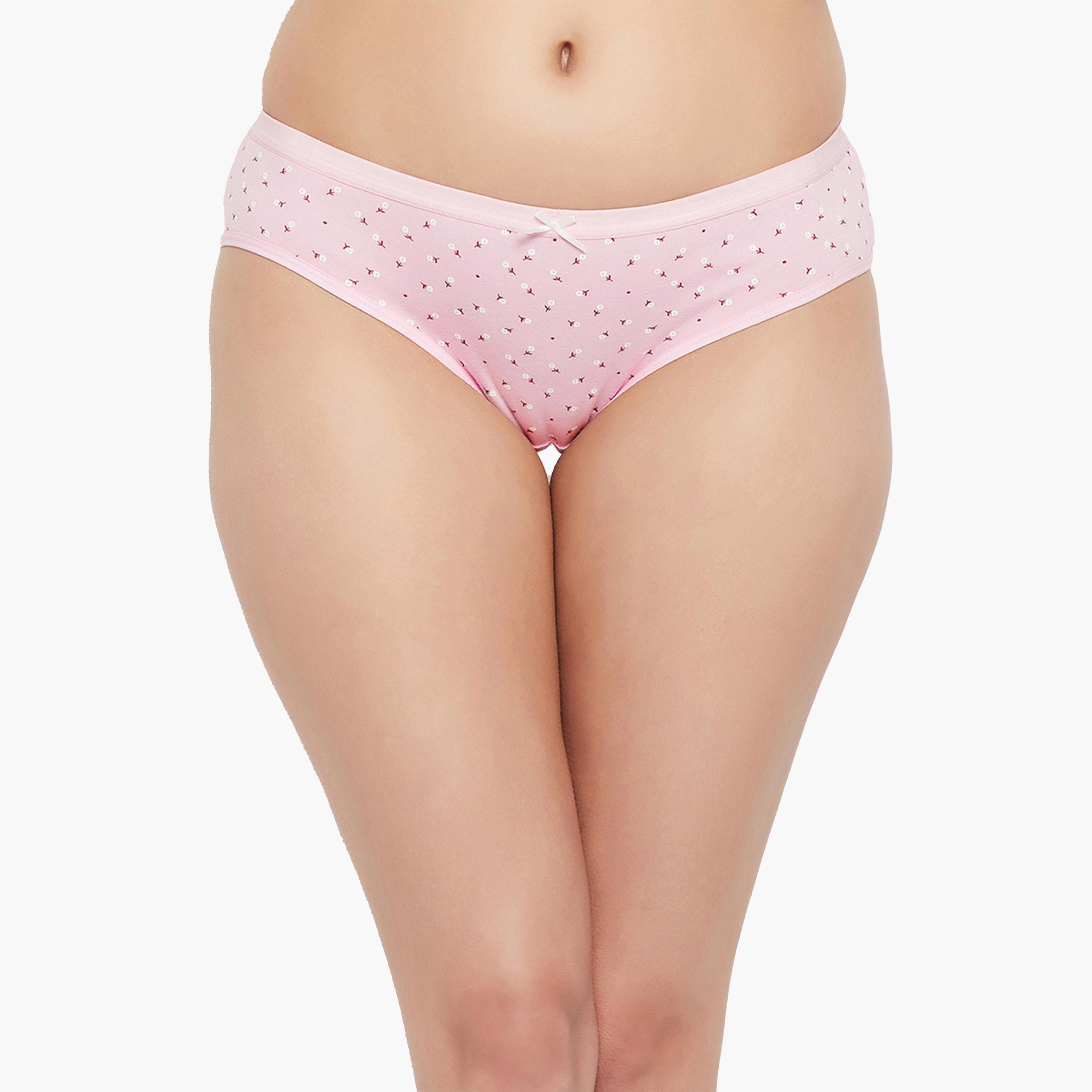 كولفيا × ستايلي - طقم 3 قطع - سروال بيكيني مطبوع بأزهار منخفض الخصر-women-clothing-lingerie-panties-image-14