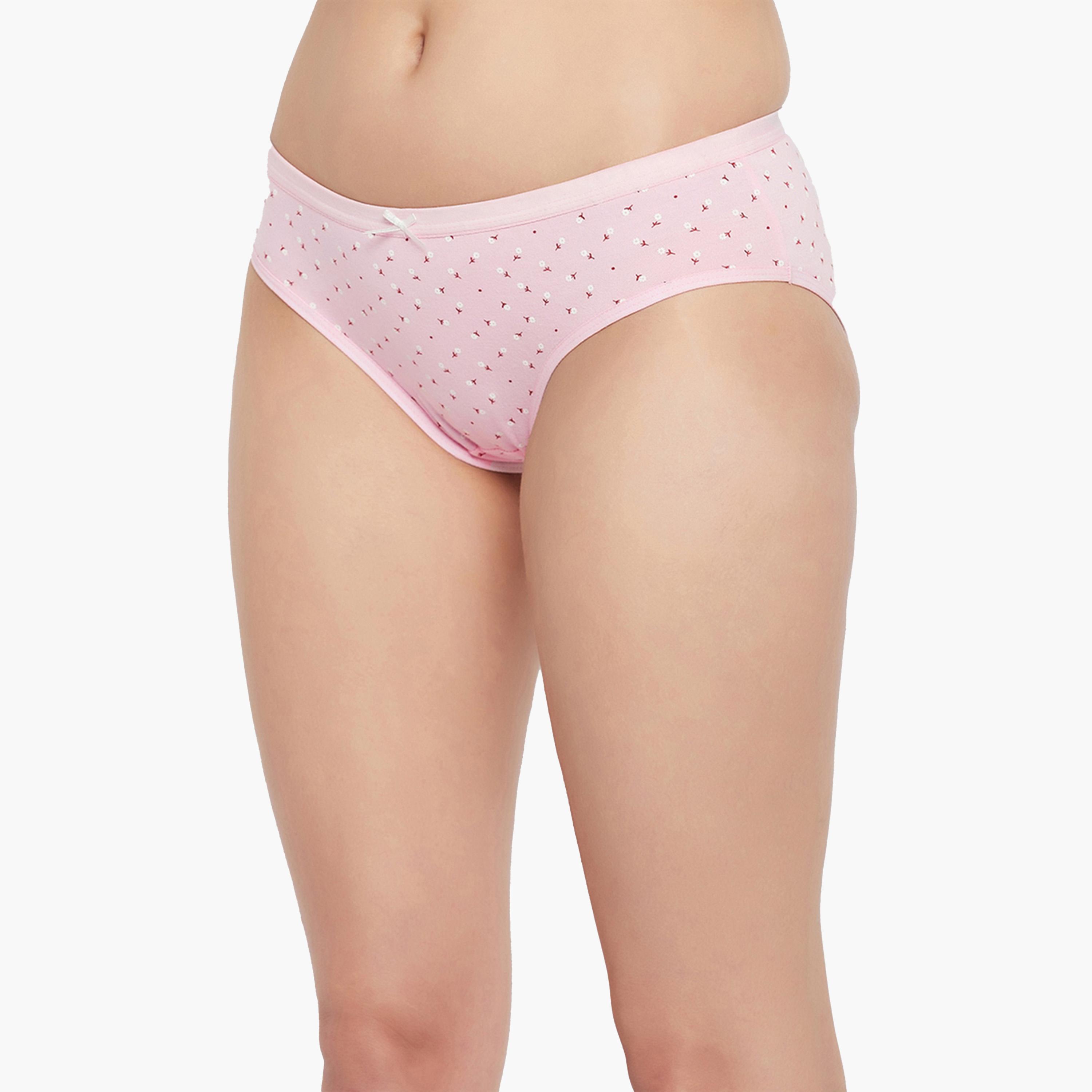 كولفيا × ستايلي - طقم 3 قطع - سروال بيكيني مطبوع بأزهار منخفض الخصر-women-clothing-lingerie-panties-image-15