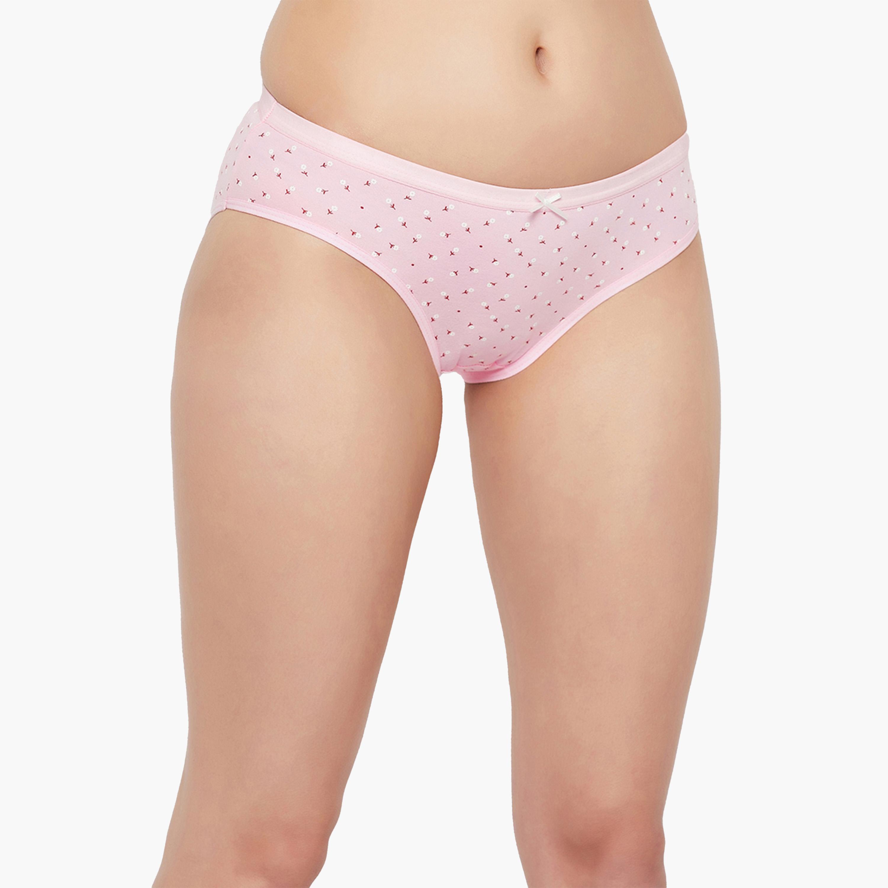 كولفيا × ستايلي - طقم 3 قطع - سروال بيكيني مطبوع بأزهار منخفض الخصر-women-clothing-lingerie-panties-image-16