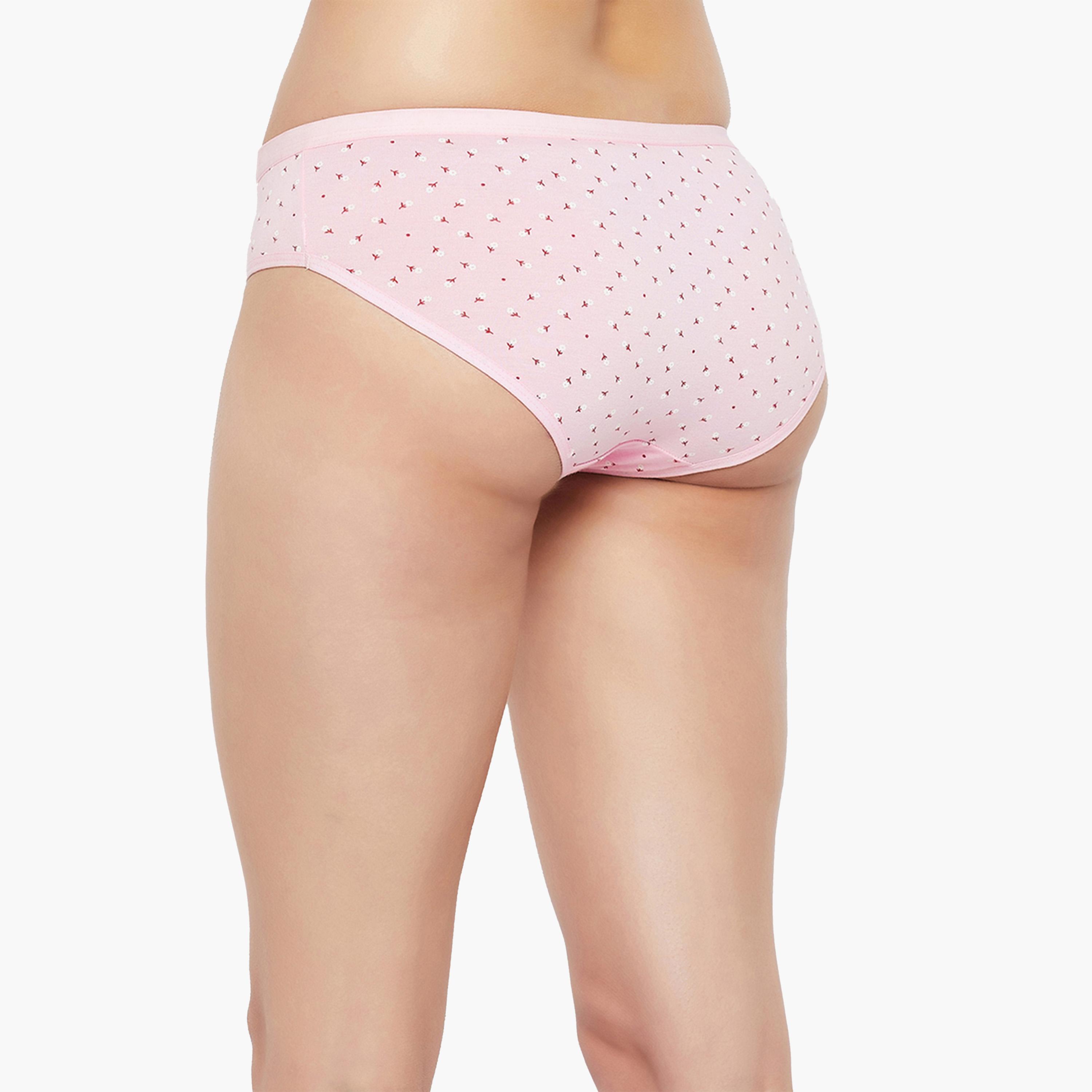 كولفيا × ستايلي - طقم 3 قطع - سروال بيكيني مطبوع بأزهار منخفض الخصر-women-clothing-lingerie-panties-image-17
