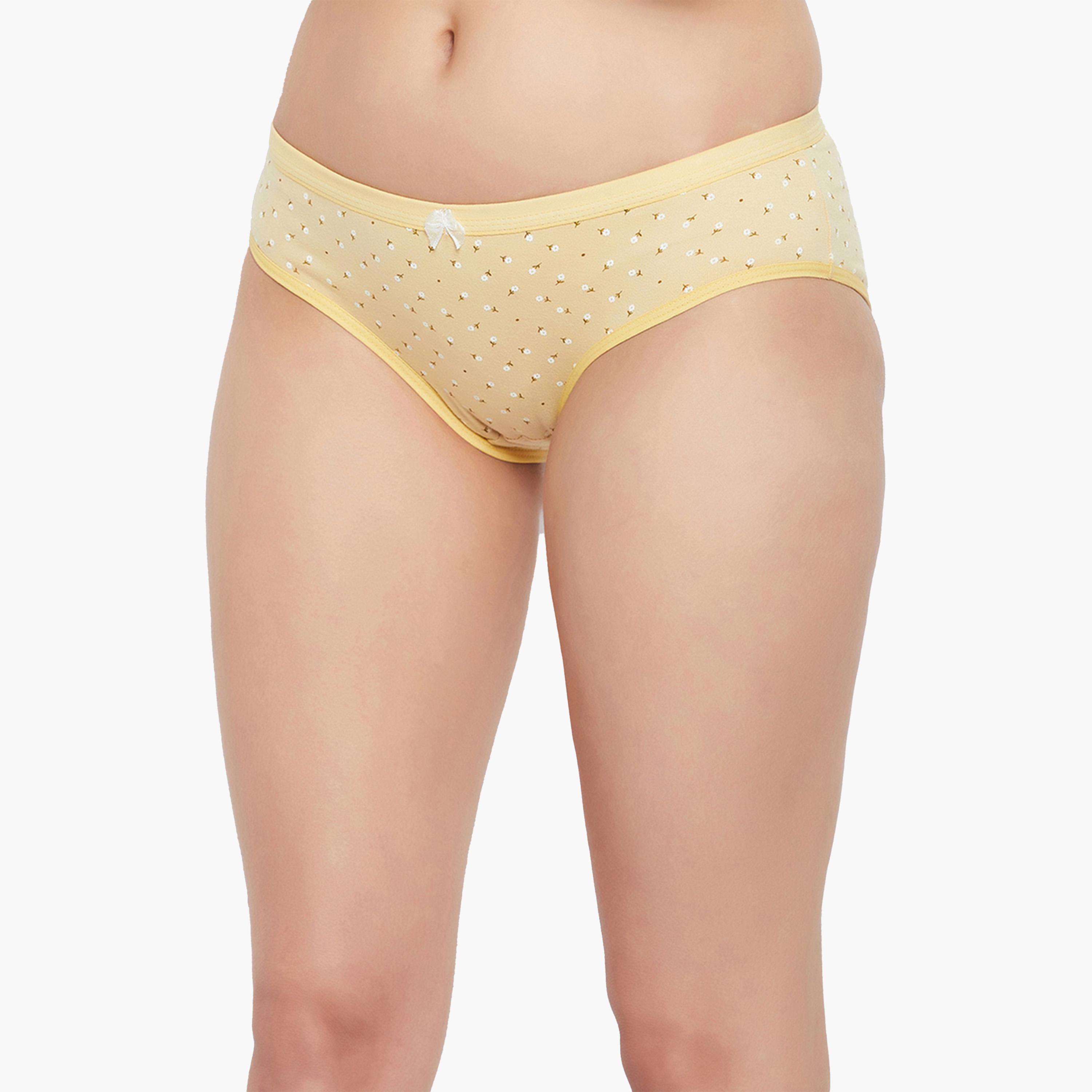 كولفيا × ستايلي - طقم 3 قطع - سروال بيكيني مطبوع بأزهار منخفض الخصر-women-clothing-lingerie-panties-image-3