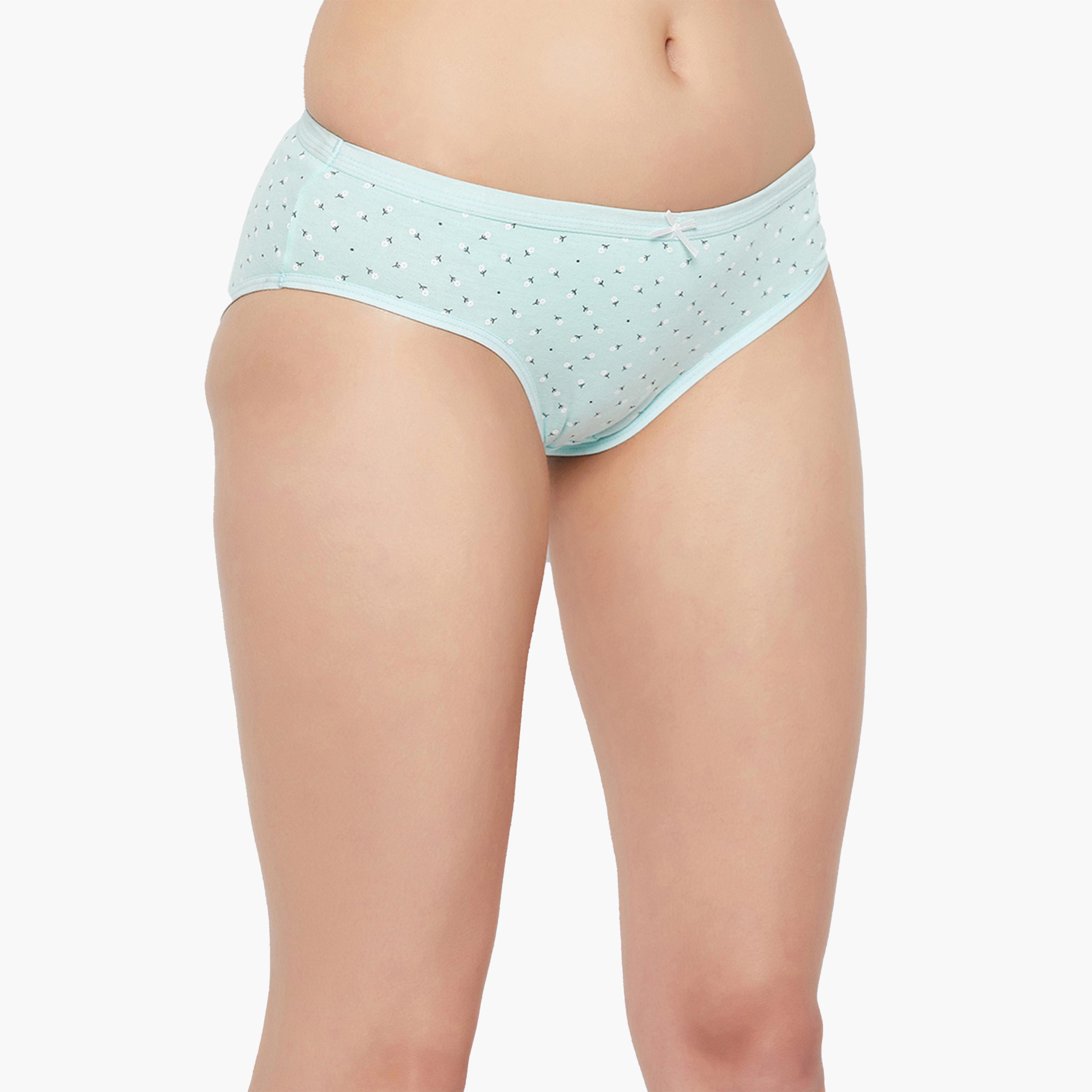 Clovia X Styli Pack of 3 Low Waist Floral Print Bikini Briefs-women-clothing-lingerie-panties-image-9