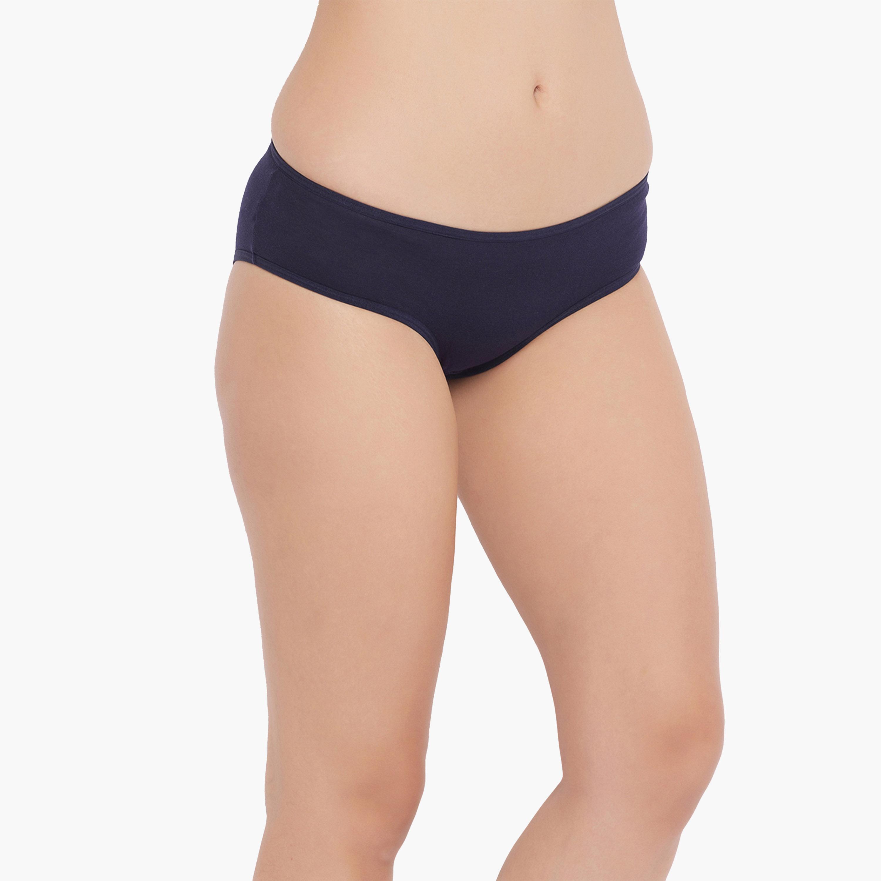 كولفيا × ستايلي - طقم 3 قطع للنساء - سروال بكيني سادة متوسط الخصر-women-clothing-lingerie-panties-image-13