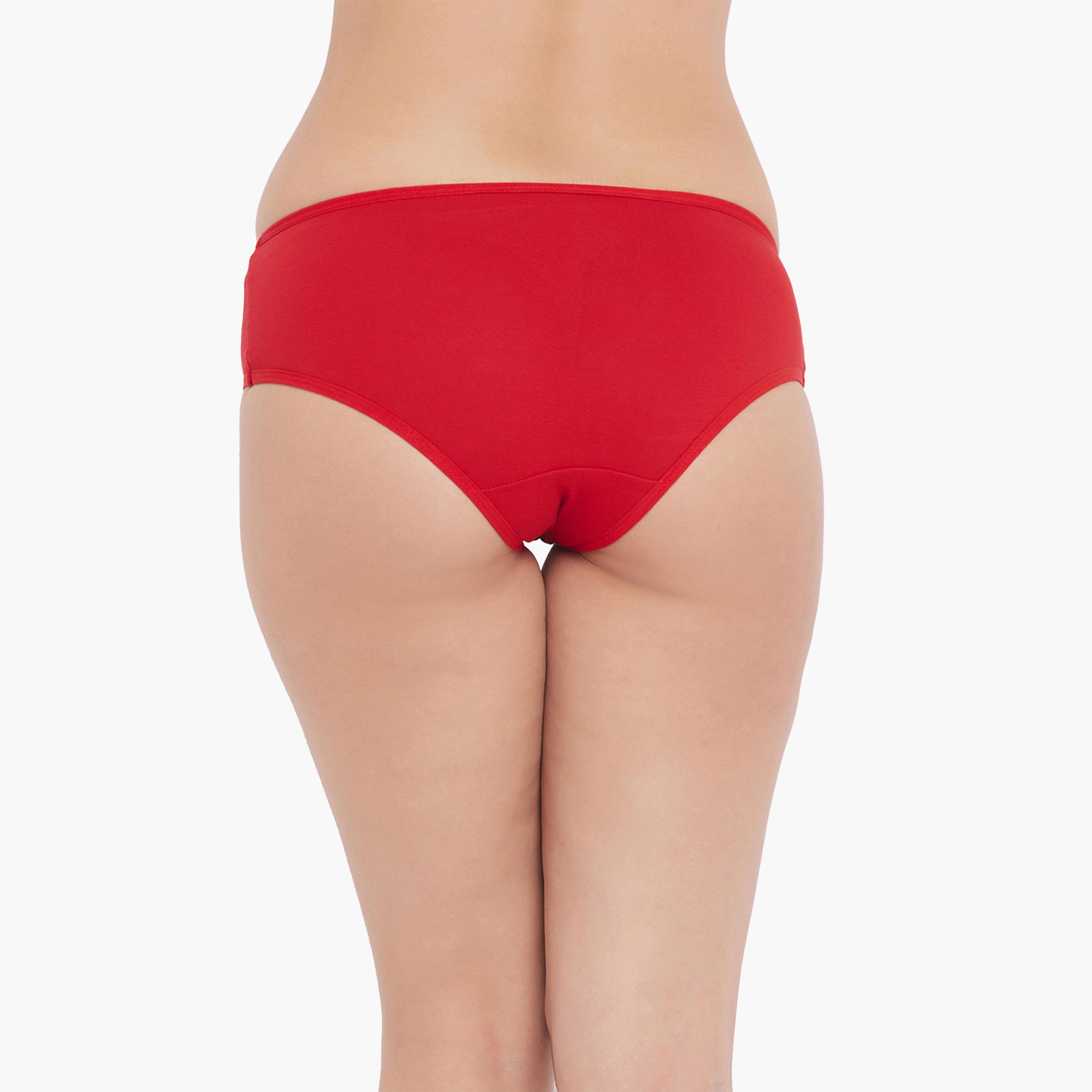 كولفيا × ستايلي - طقم 3 قطع للنساء - سروال بكيني سادة متوسط الخصر-women-clothing-lingerie-panties-image-4