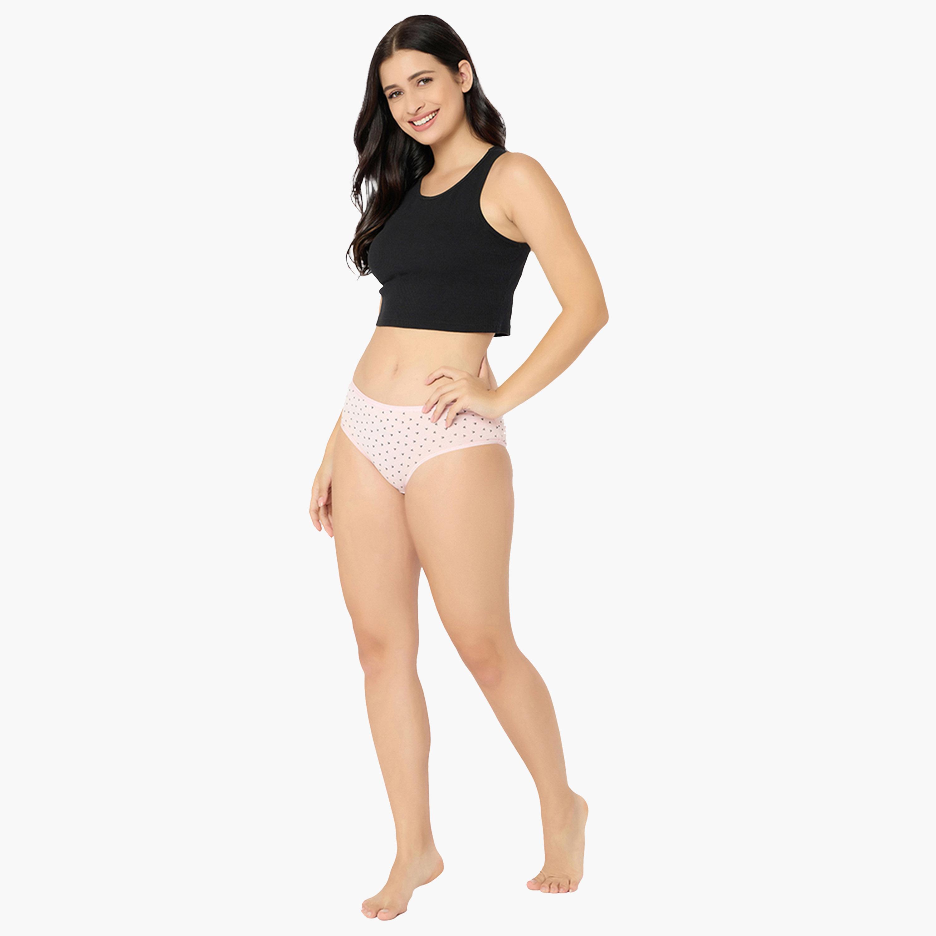 كولفيا × ستايلي - طقم 3 قطع للنساء - سروال بيكيني مورد متوسط الخصر-women-clothing-lingerie-panties-image-11
