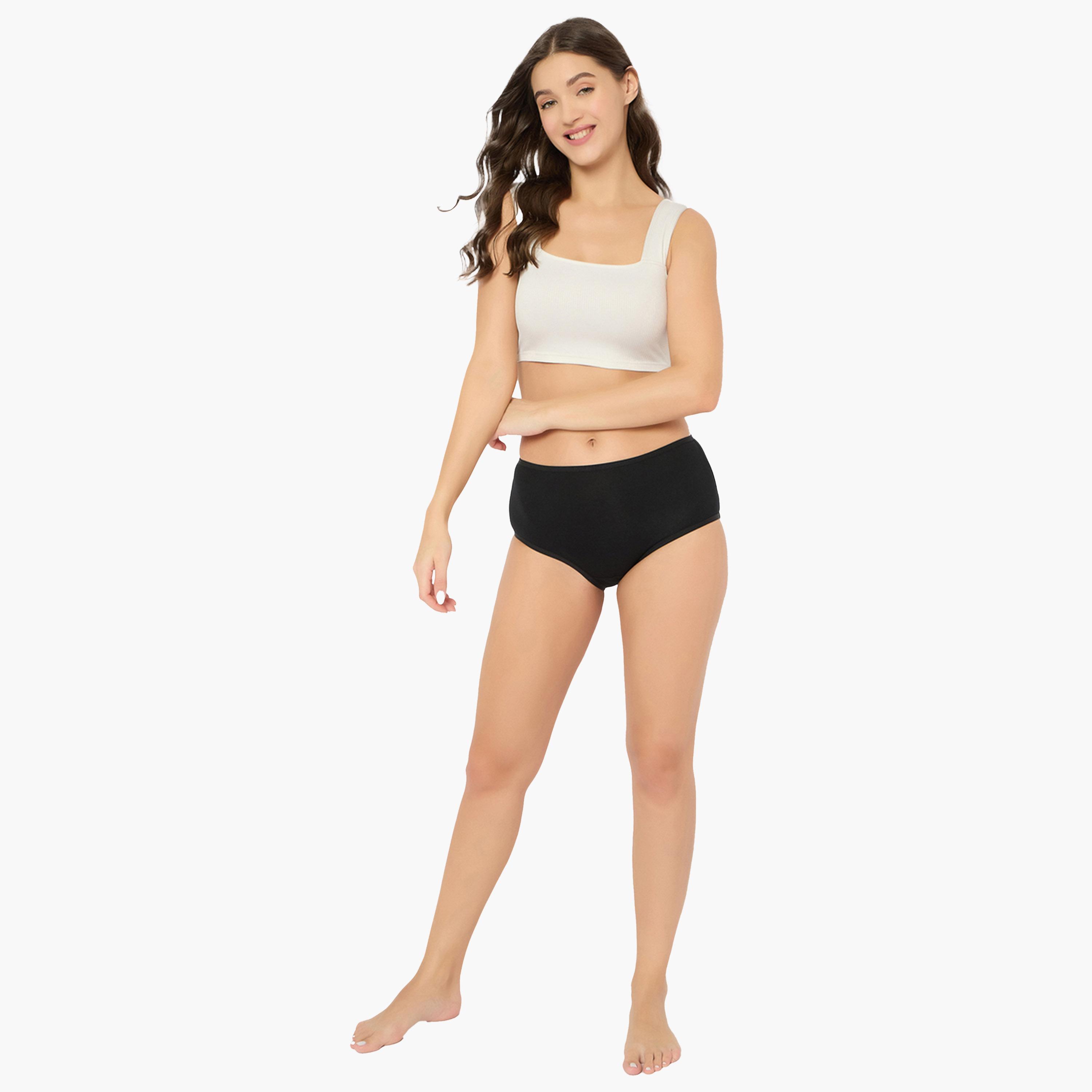 كولفيا × ستايلي - طقم 3 قطع للنساء - سراويل داخلية سادة عالية الخصر-women-clothing-lingerie-panties-image-13