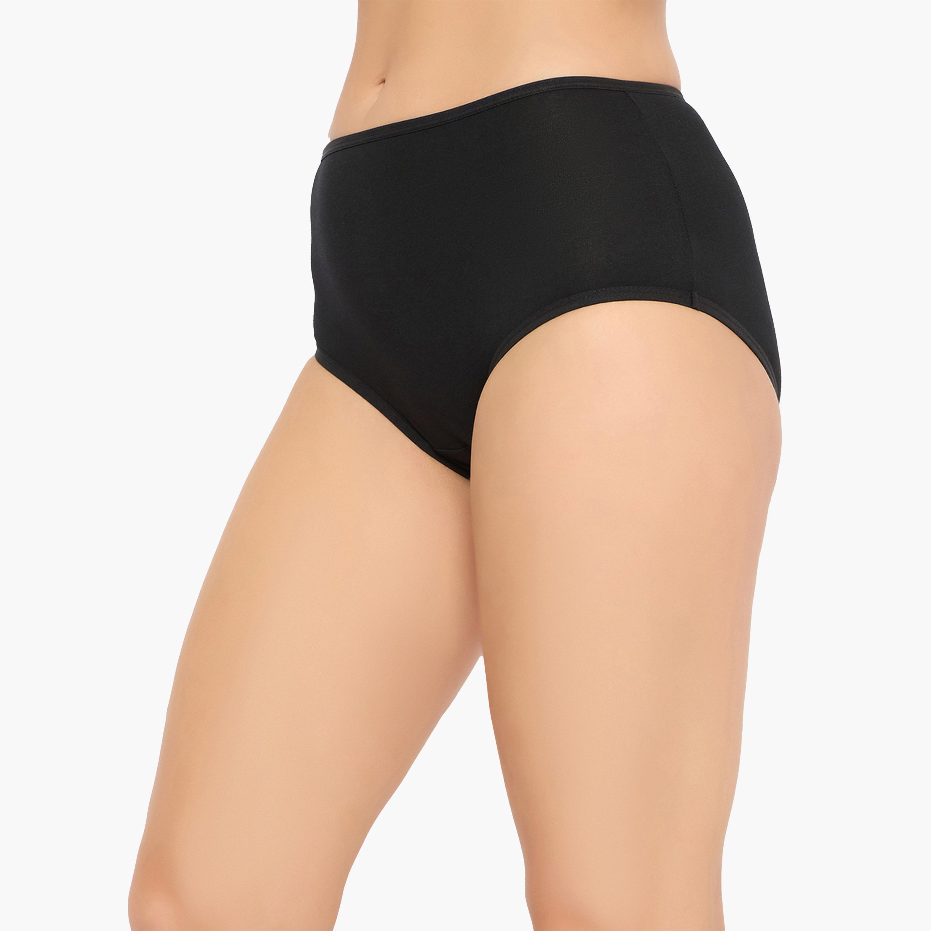 كولفيا × ستايلي - طقم 3 قطع للنساء - سراويل داخلية سادة عالية الخصر-women-clothing-lingerie-panties-image-14