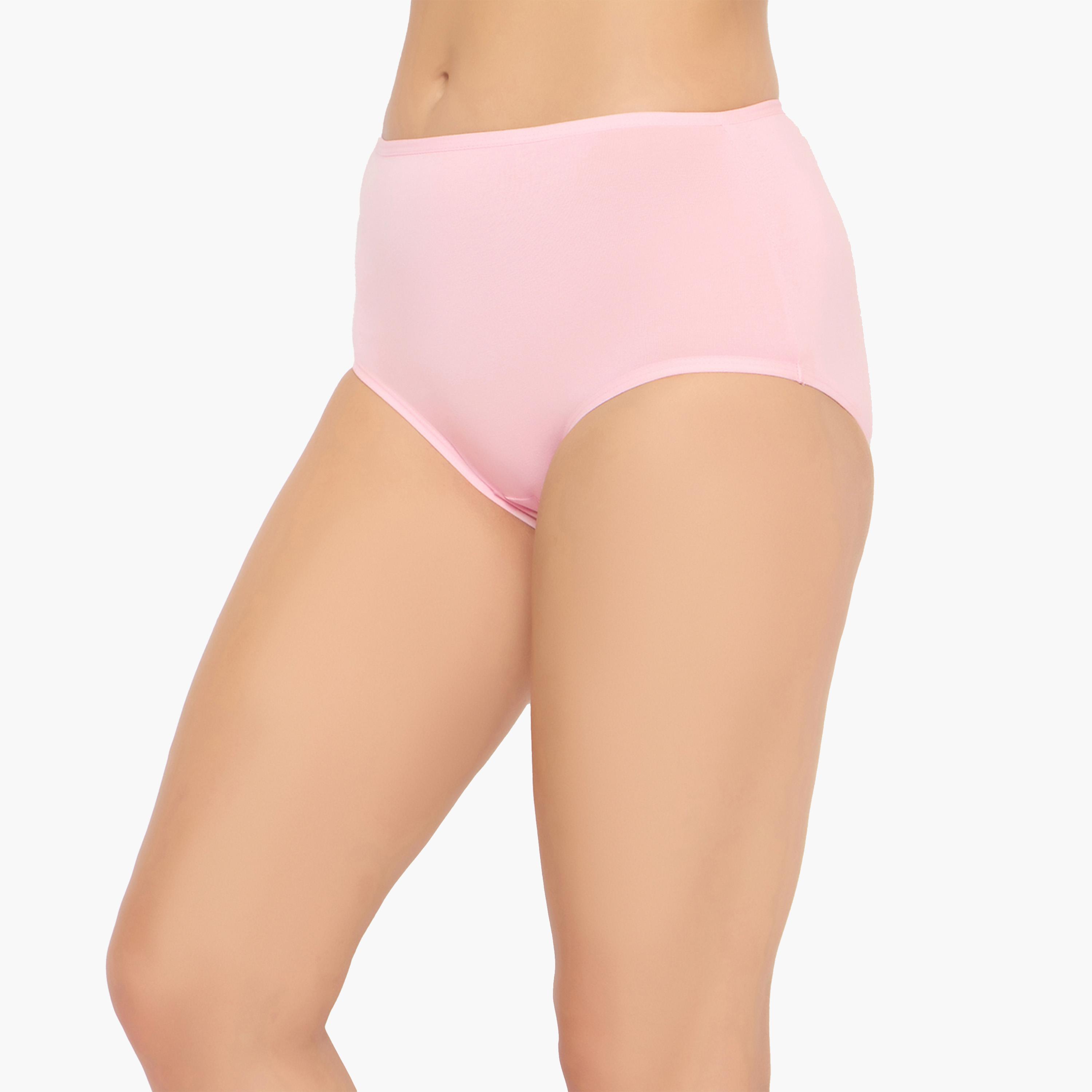 كولفيا × ستايلي - طقم 3 قطع للنساء - سراويل داخلية سادة عالية الخصر-women-clothing-lingerie-panties-image-8
