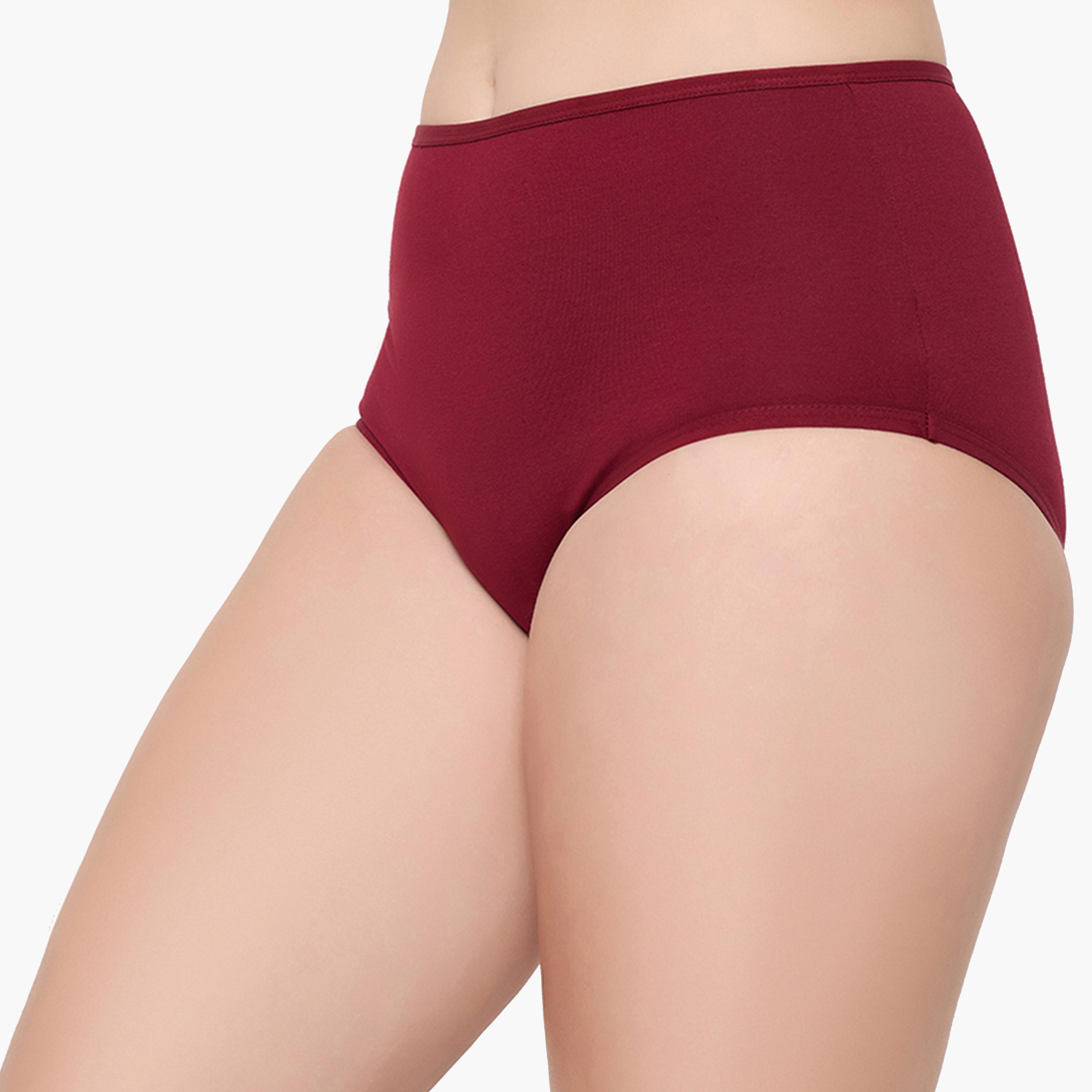 كولفيا × ستايلي - طقم 3 قطع للنساء - سراويل داخلية سادة عالية الخصر-women-clothing-lingerie-panties-image-12