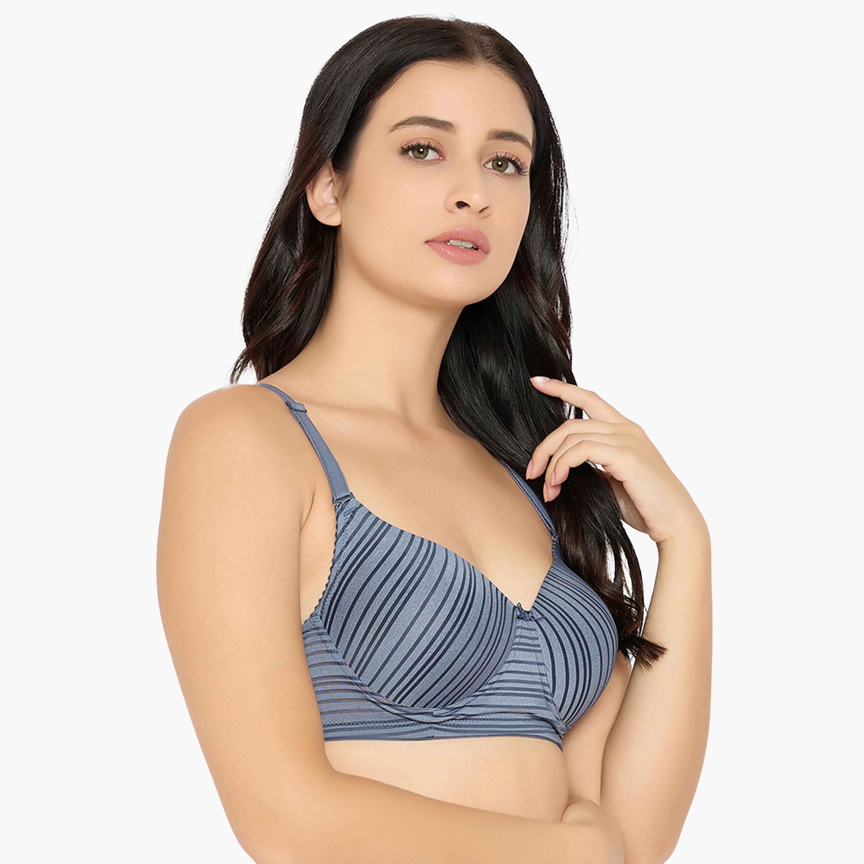 Clovia X Styli Multicolor Pack of 3 Padded Non-Wired Full Coverage Self-Striped Bras-women-clothing-lingerie-bras-image-10