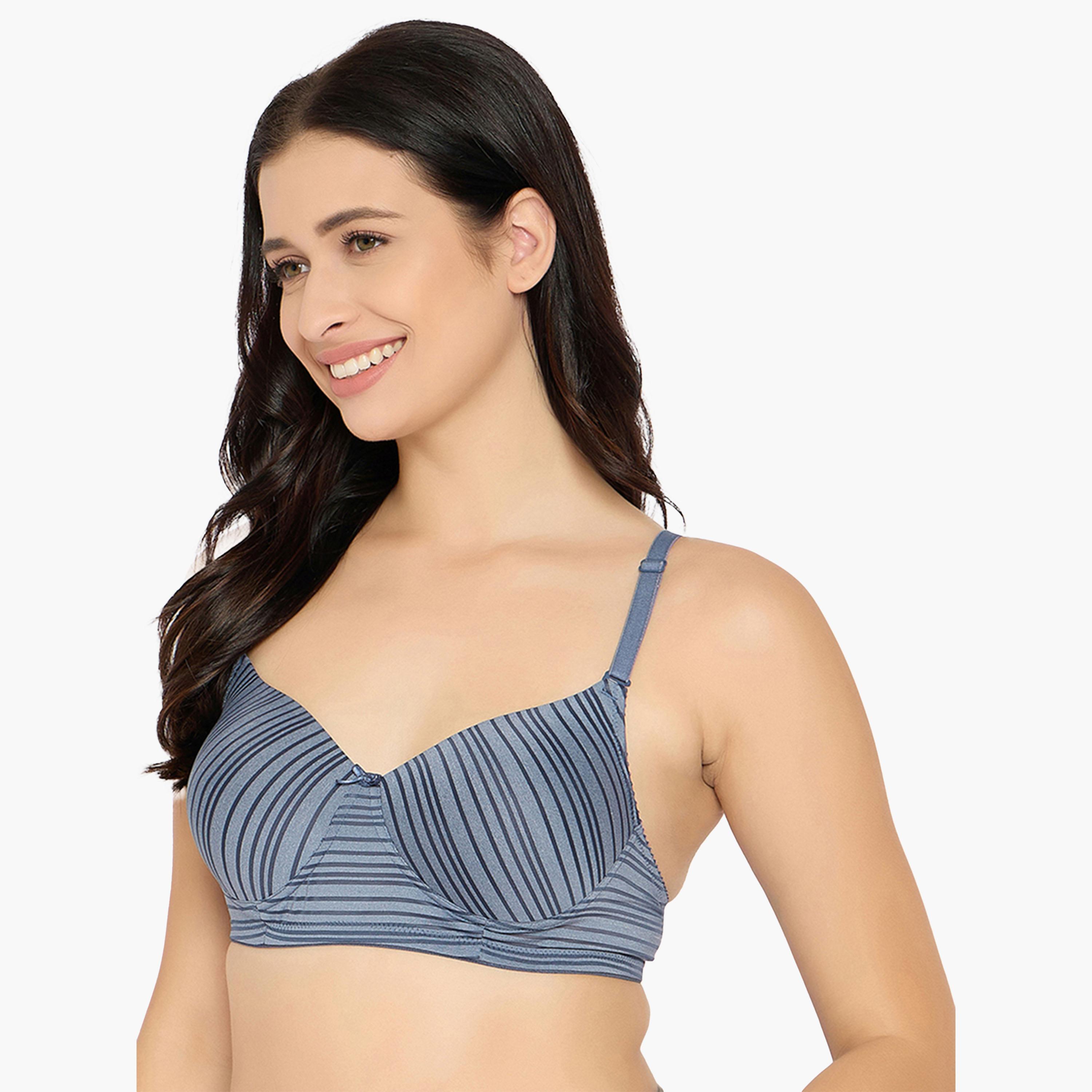 Clovia X Styli Multicolor Pack of 3 Padded Non-Wired Full Coverage Self-Striped Bras-women-clothing-lingerie-bras-image-9