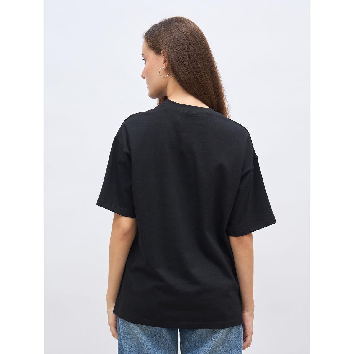 تيشيرت فضفاض بتفاصيل مُطرزة-women-clothing-tshirts-image-5