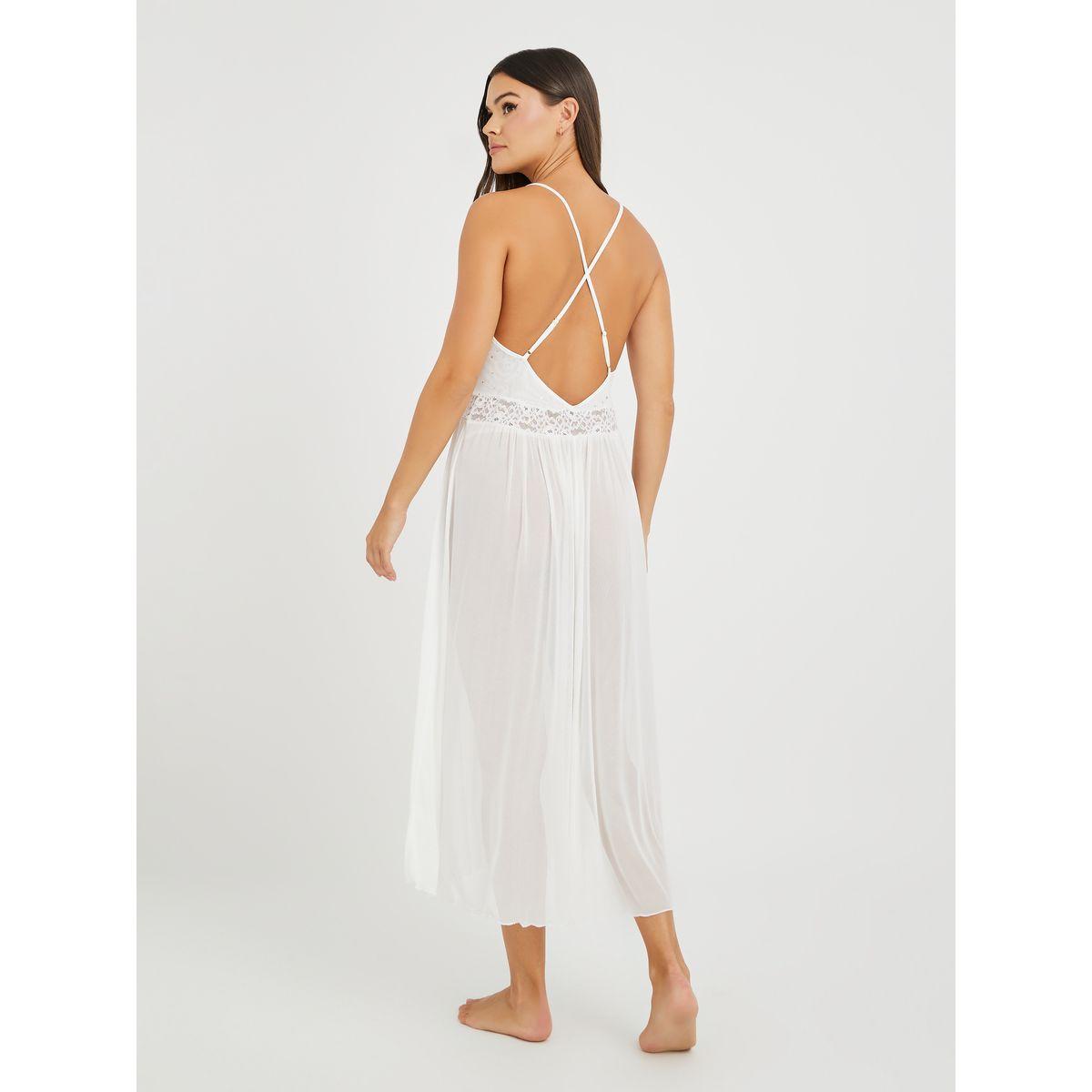 قميص نوم بتفاصيل شبكية وشق مع سروال داخلي-women-clothing-lingerie-babydollsandbodysuits-image-5