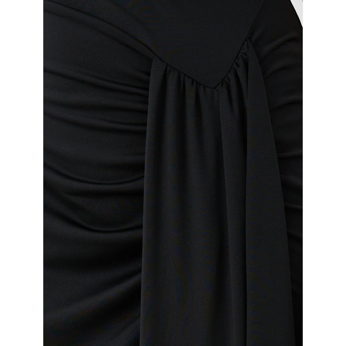 فستان طويل سادة بياقة قارب وتفاصيل دانتيل-women-clothing-dresses-image-3