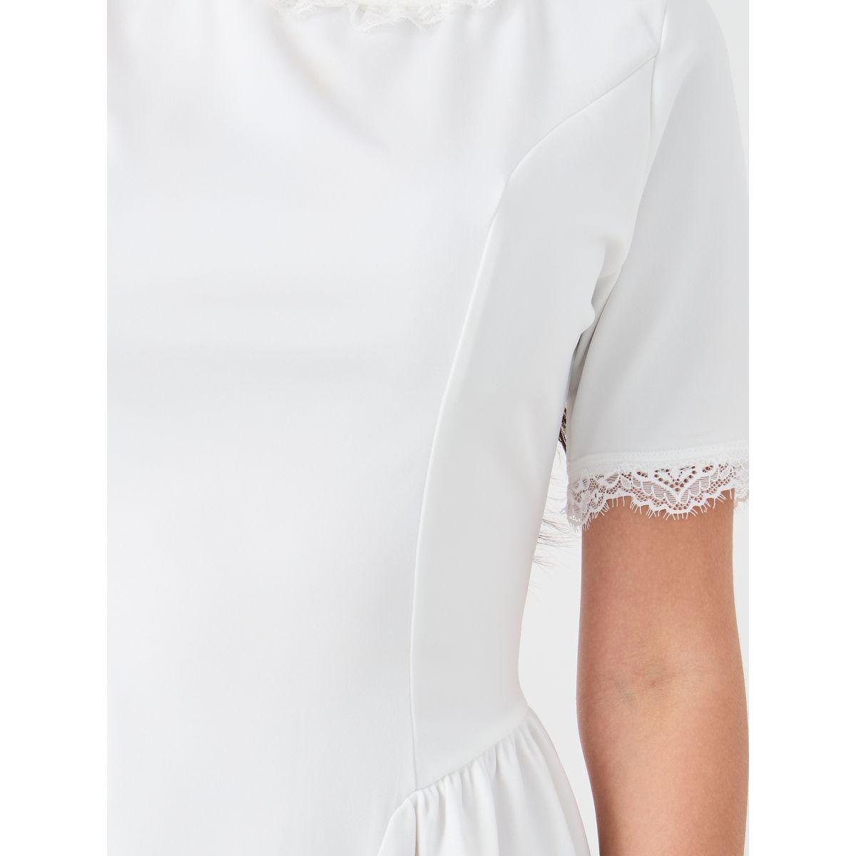 فستان سادة بطول الركبة وأكمام قصيرة-women-clothing-dresses-image-3