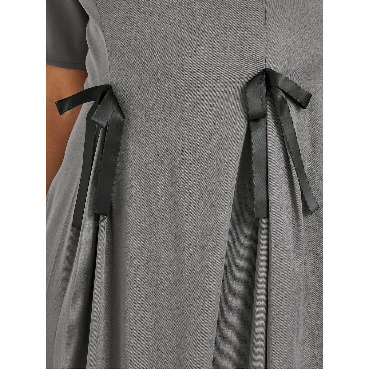فستان طويل سادة بحافة واسعة وياقة مربعة-women-clothing-dresses-image-4