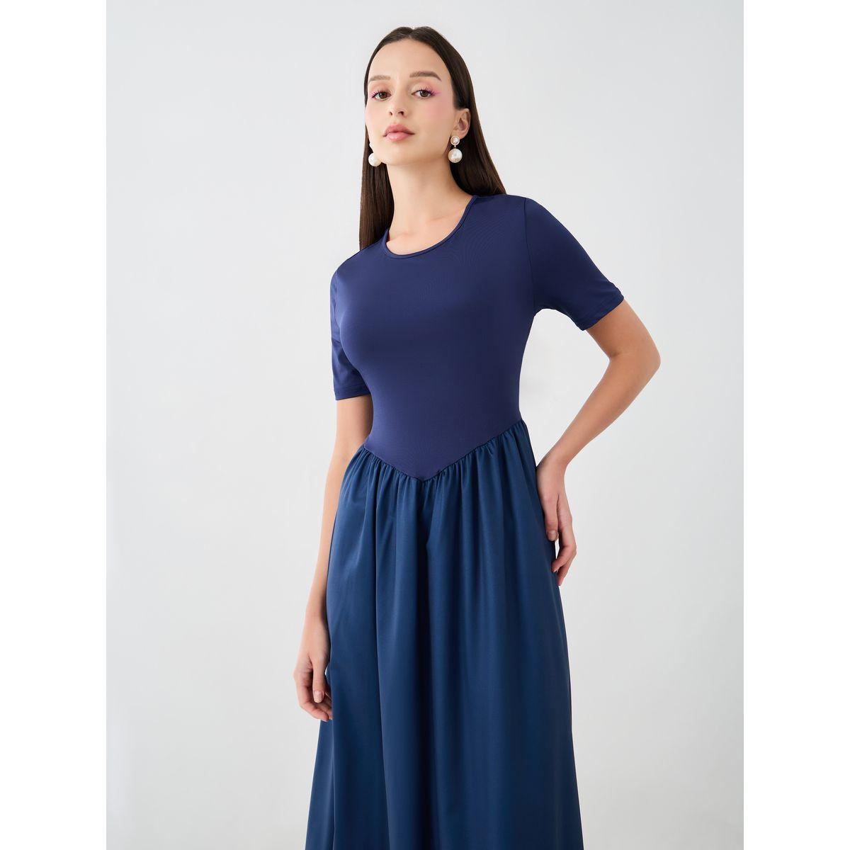 Styli Floral Print Round Neck A-Line Maxi Dress-women-clothing-dresses-image-3