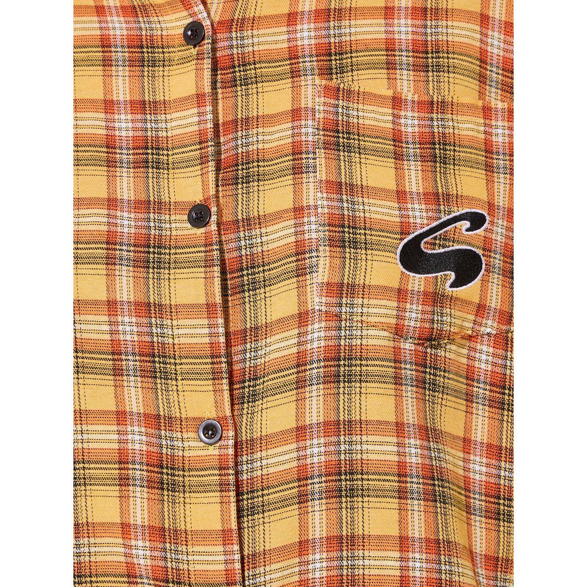 Styli Checked Print Oversized Spread Collar Shirt-women-clothing-shirtsandblouses-shirts-image-3