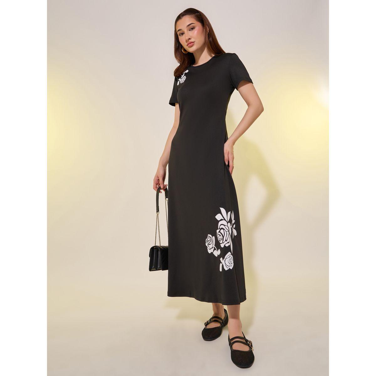 Styli Floral Print Short Sleeves A-Line Midi Dress-women-clothing-dresses-image-1