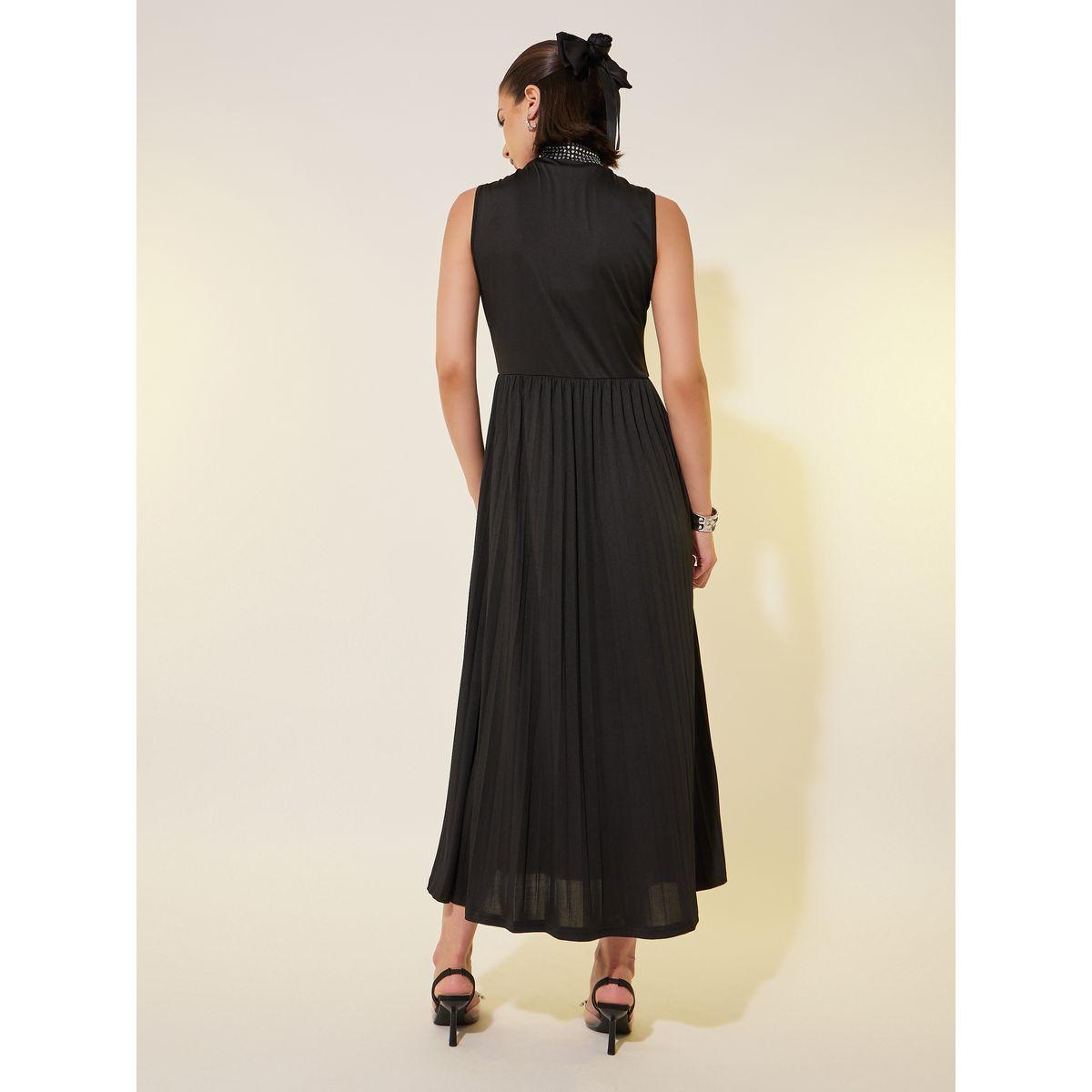 Styli Embellished Trim Sleeveless Pleated A-Line Midi Dress-women-clothing-dresses-image-5