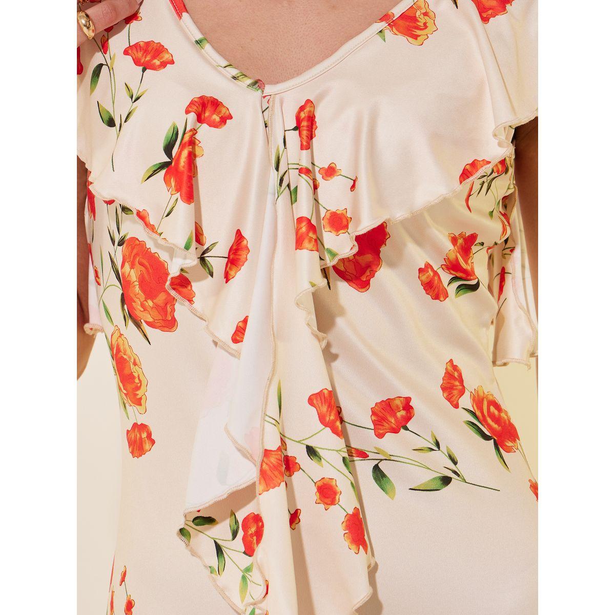 فستان ميدي بديكون مطبع بالكامل مع كشكش-women-clothing-dresses-image-4