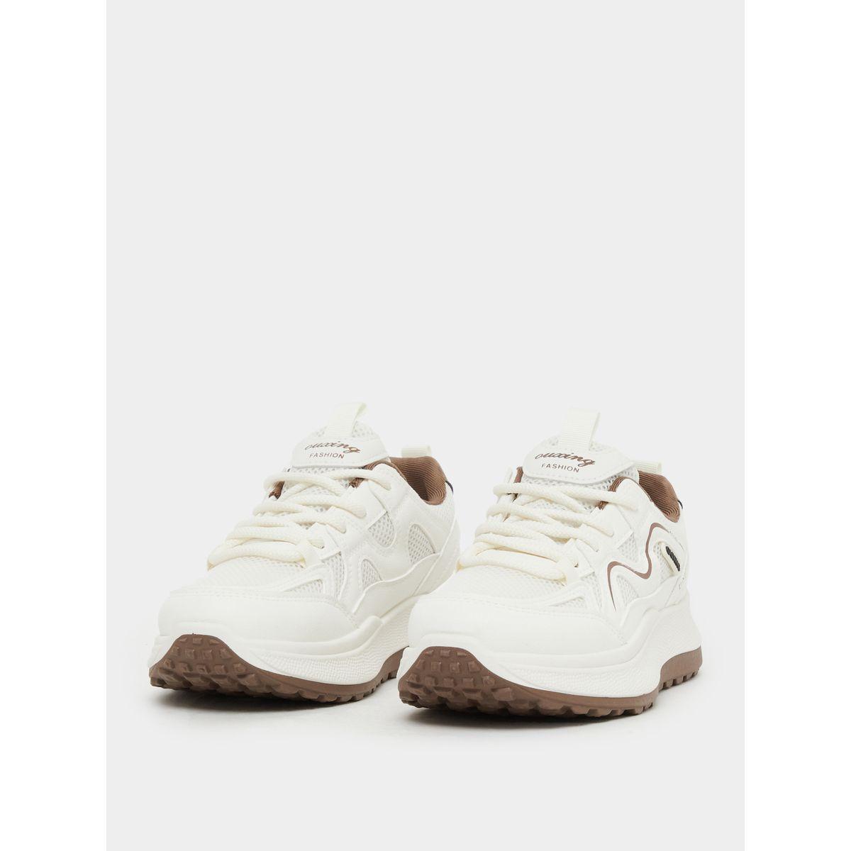 Styli Contrast Trim Lace-Up Chunky Sneakers with Back Pull Tab-women-shoes-sneakers-image-3