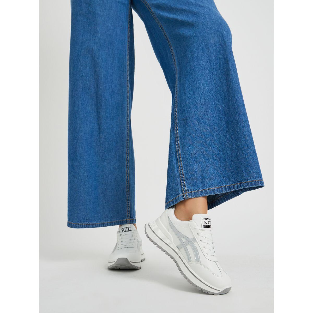 Styli Round Toe Lace-Up Chunky Sneakers with Back Pull Tab-women-shoes-sneakers-image-1