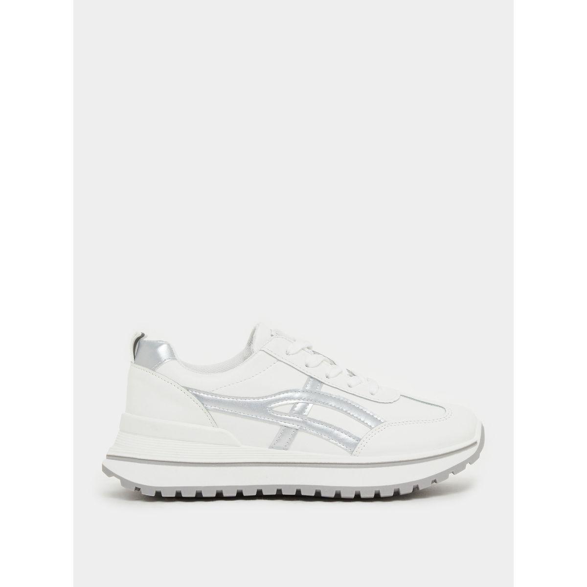 Styli Round Toe Lace-Up Chunky Sneakers with Back Pull Tab-women-shoes-sneakers-image-2
