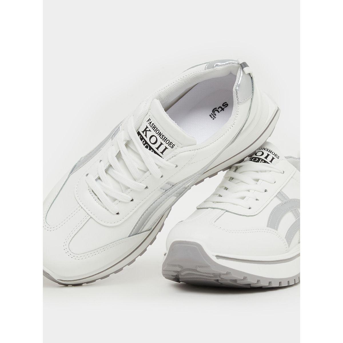 Styli Round Toe Lace-Up Chunky Sneakers with Back Pull Tab-women-shoes-sneakers-image-4